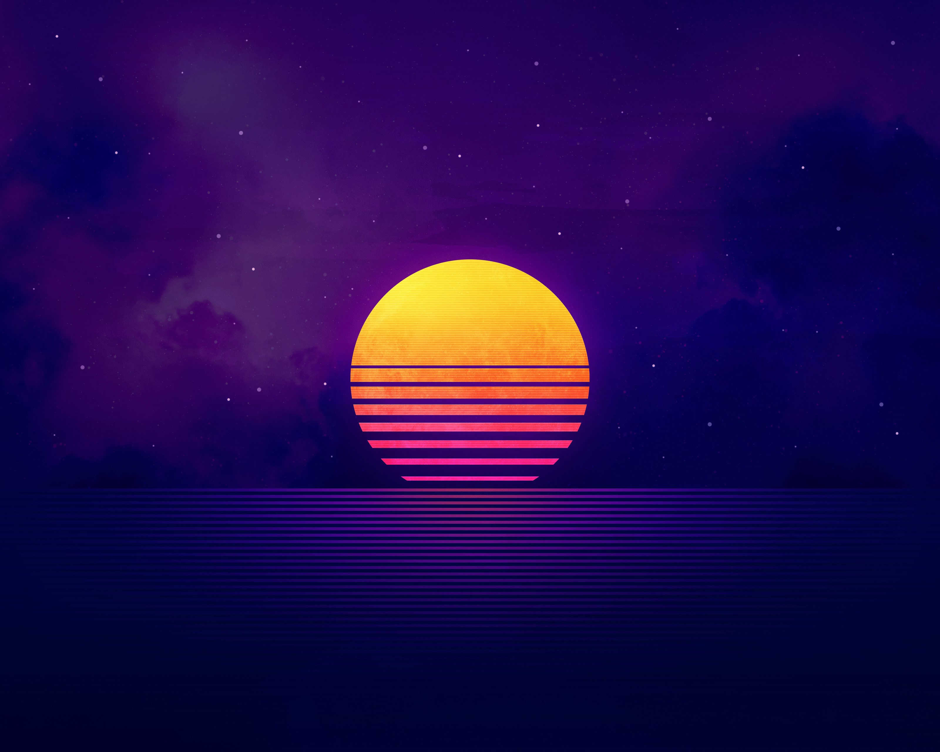 retrowave, artist, artwork, digital art, hd, 4k, HD Wallpaper