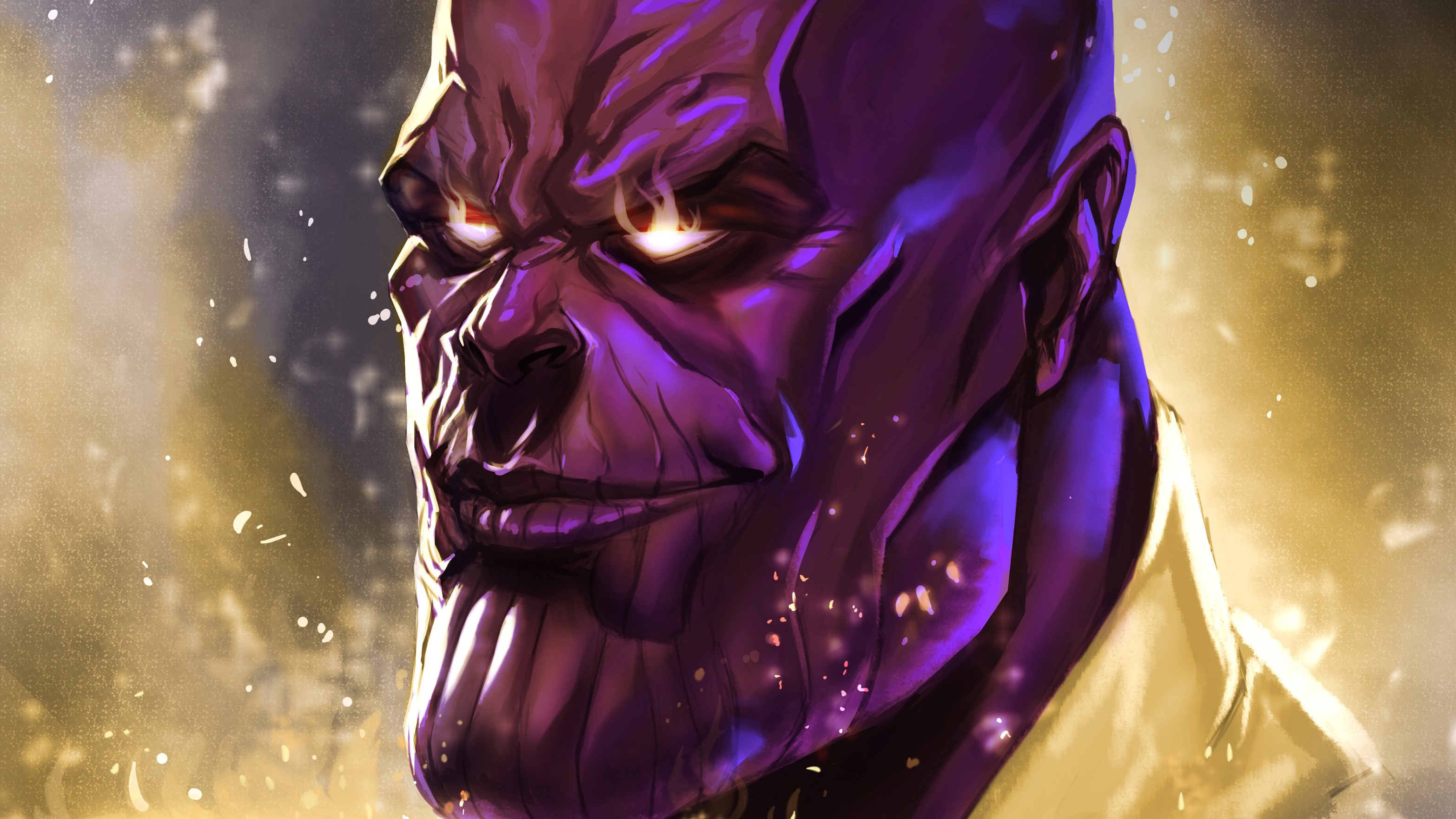 thanos, hd, 4k, superheroes, digital art, artwork, behance, supervillain, HD Wallpaper