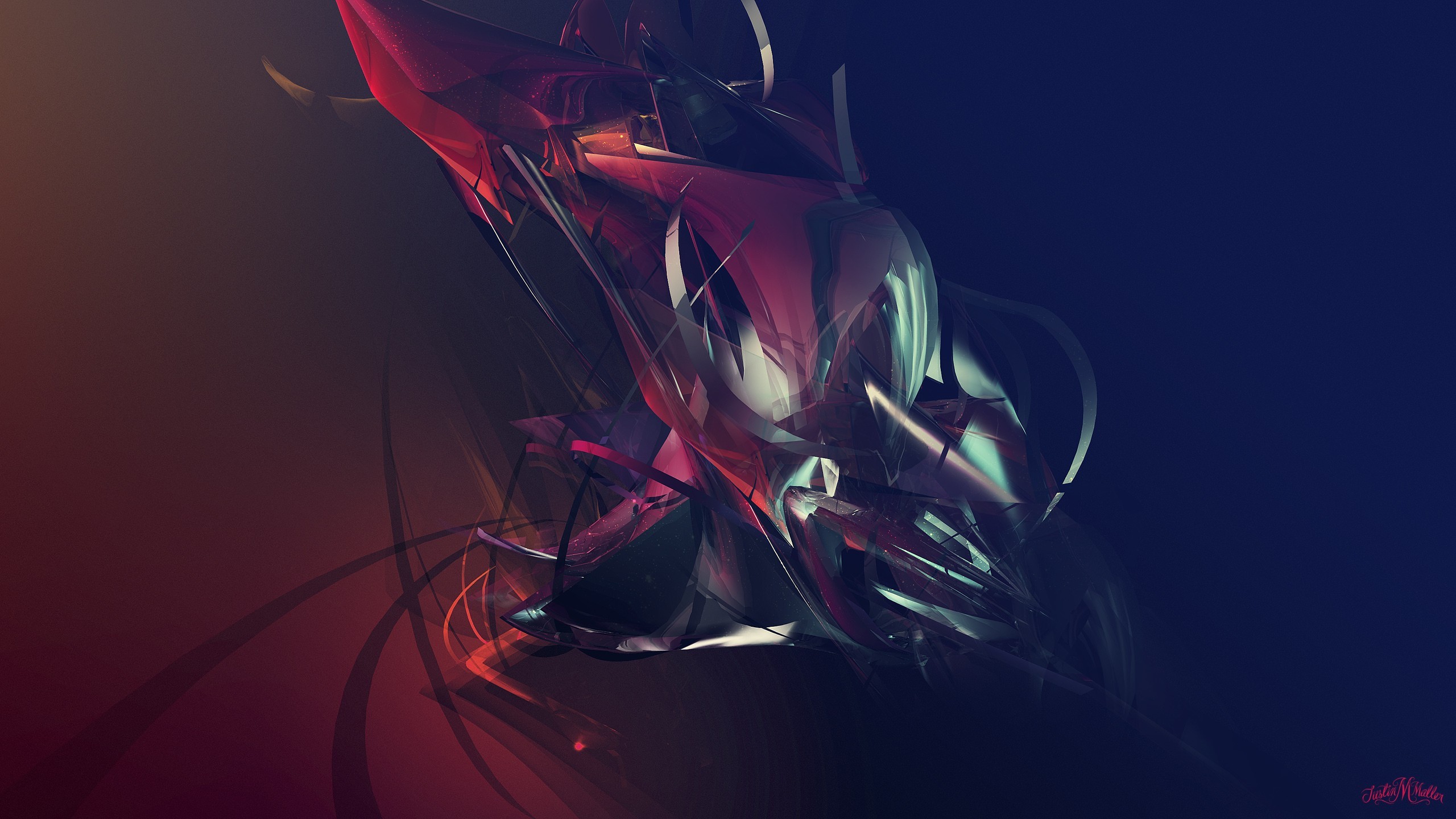 justin maller, abstract, shapes, hd, HD Wallpaper
