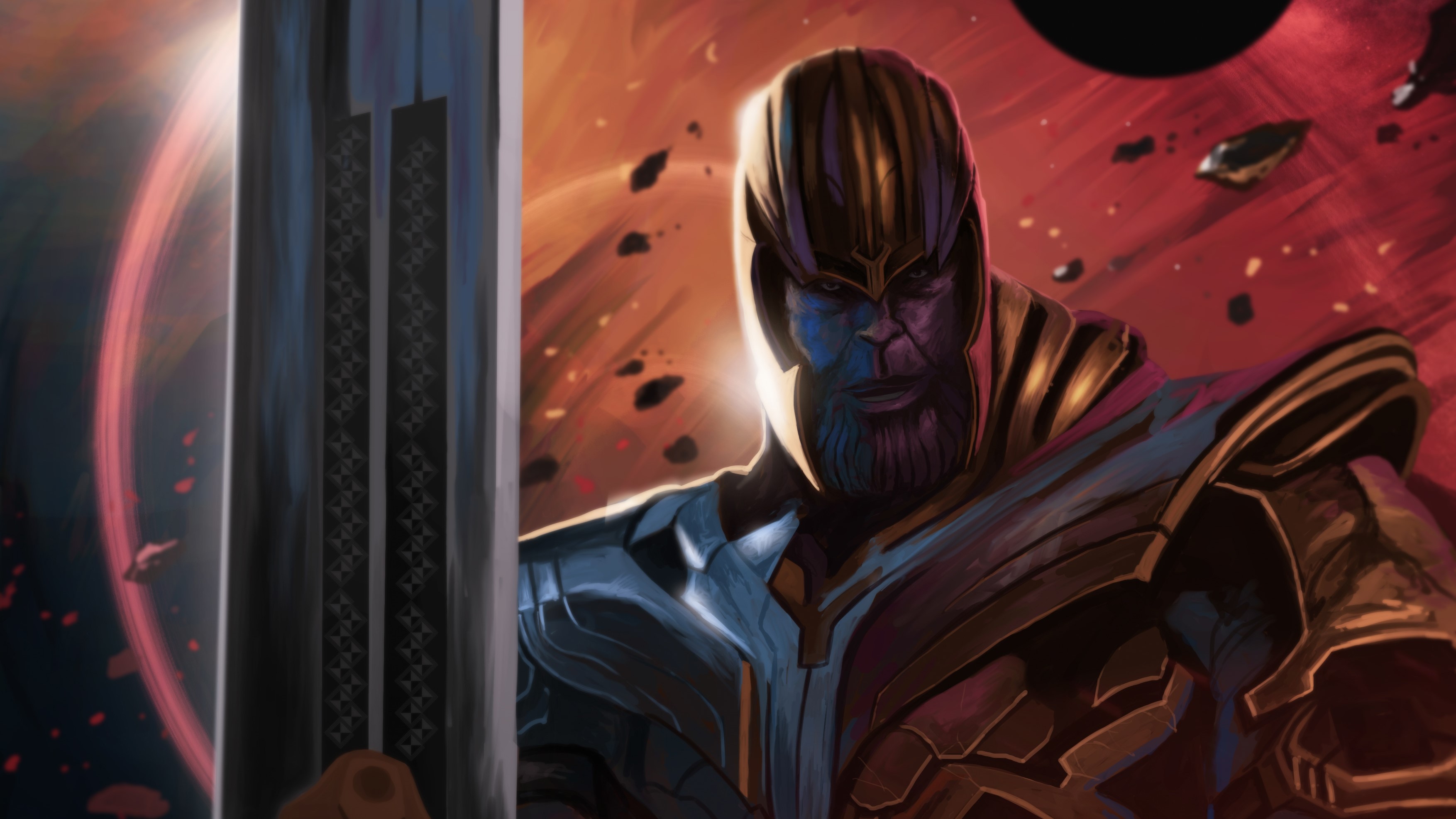 avengers endgame, thanos, superheroes, 2019 movies, movies, hd, 4k, behance, HD Wallpaper