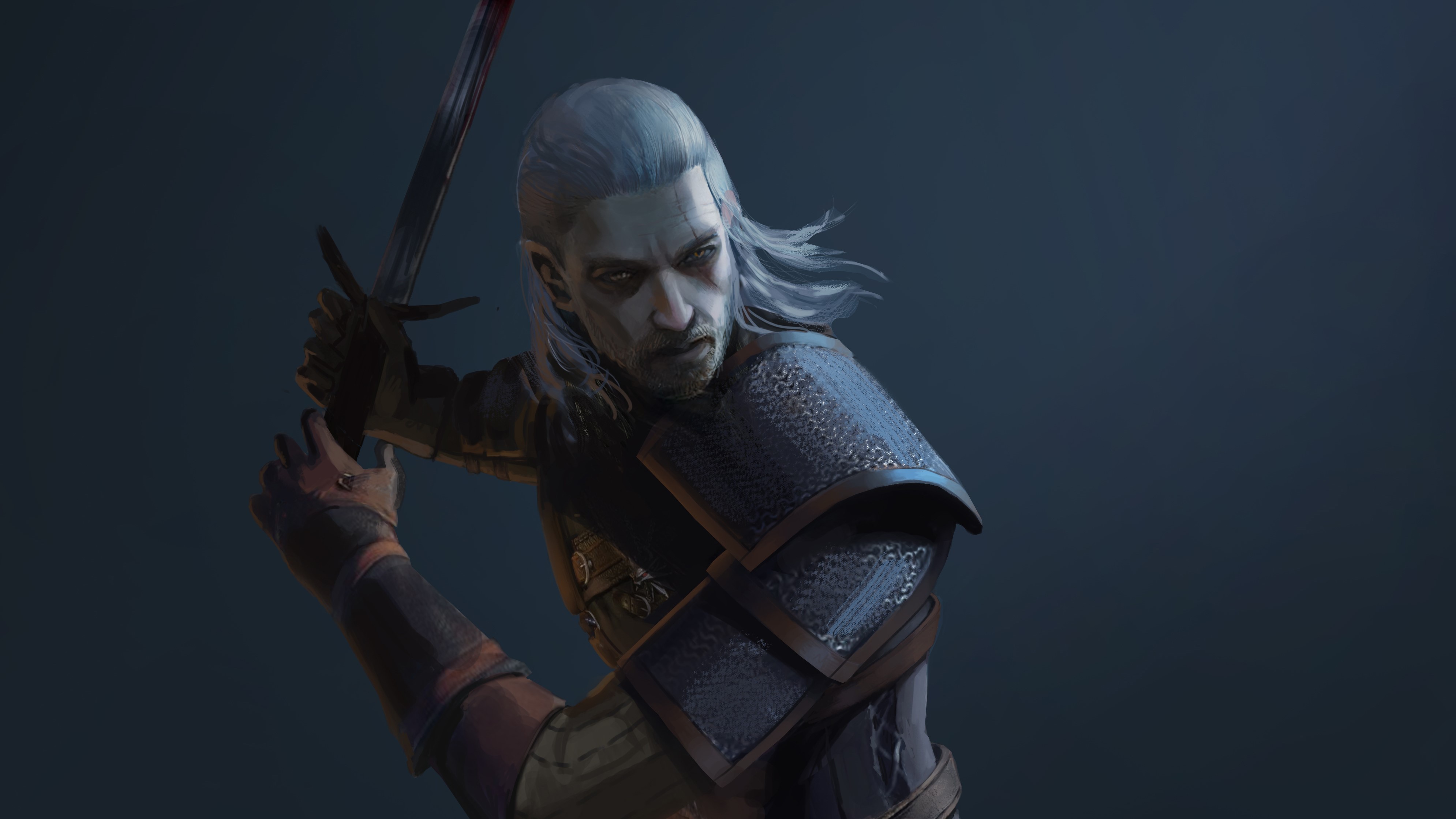 geralt of rivia, the witcher 3, hd, 4k, games, artwork, artist, digital art, HD Wallpaper