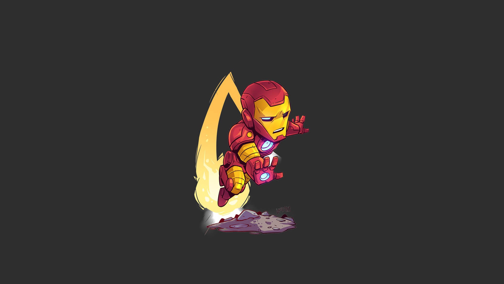 iron man, superheroes, artist, artwork, digital art, hd, minimalism, minimalist, HD Wallpaper