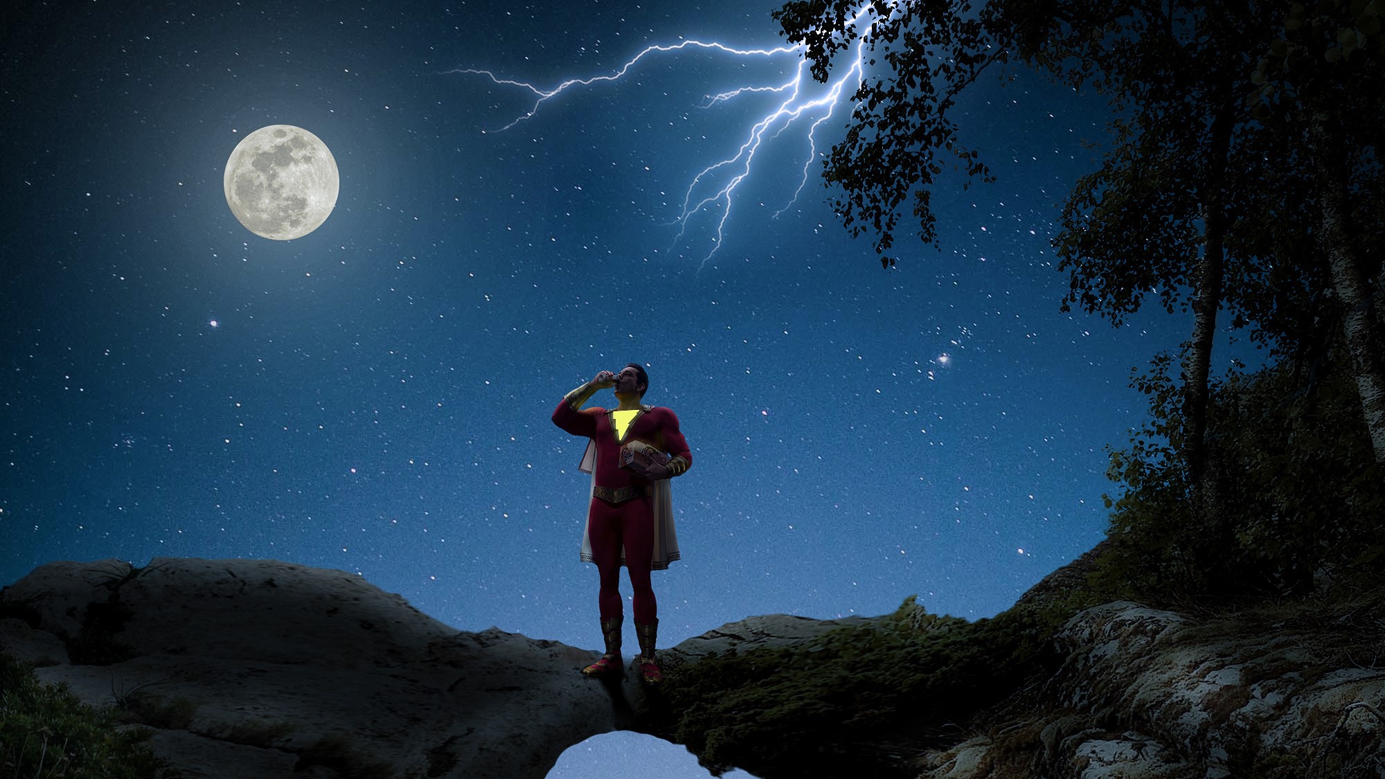 shazam, hd, superheroes, artwork, behance, HD Wallpaper