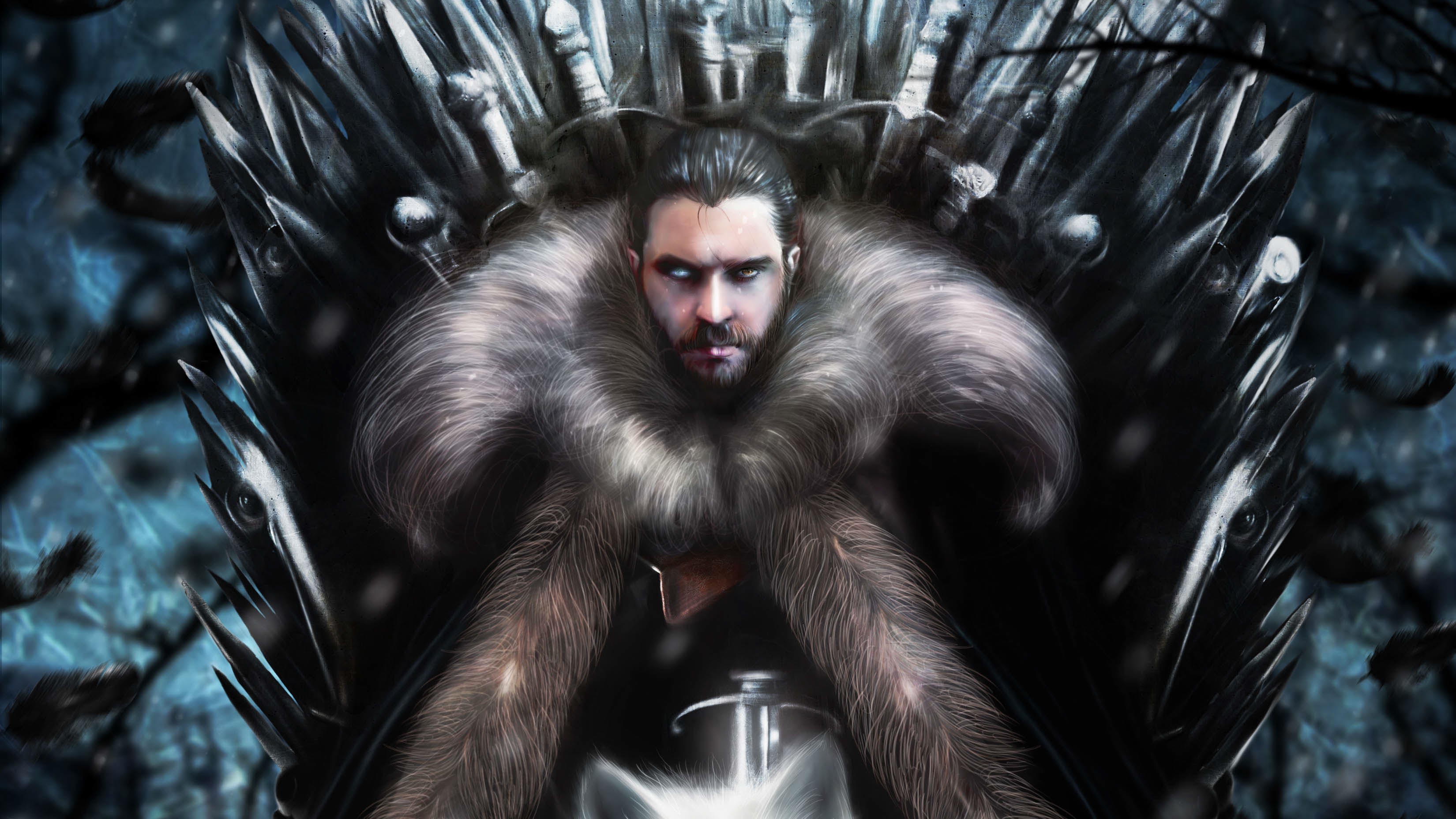 jon snow, game of thrones season 8, game of thrones, tv shows, hd, 4k, behance, artist, artwork, HD Wallpaper