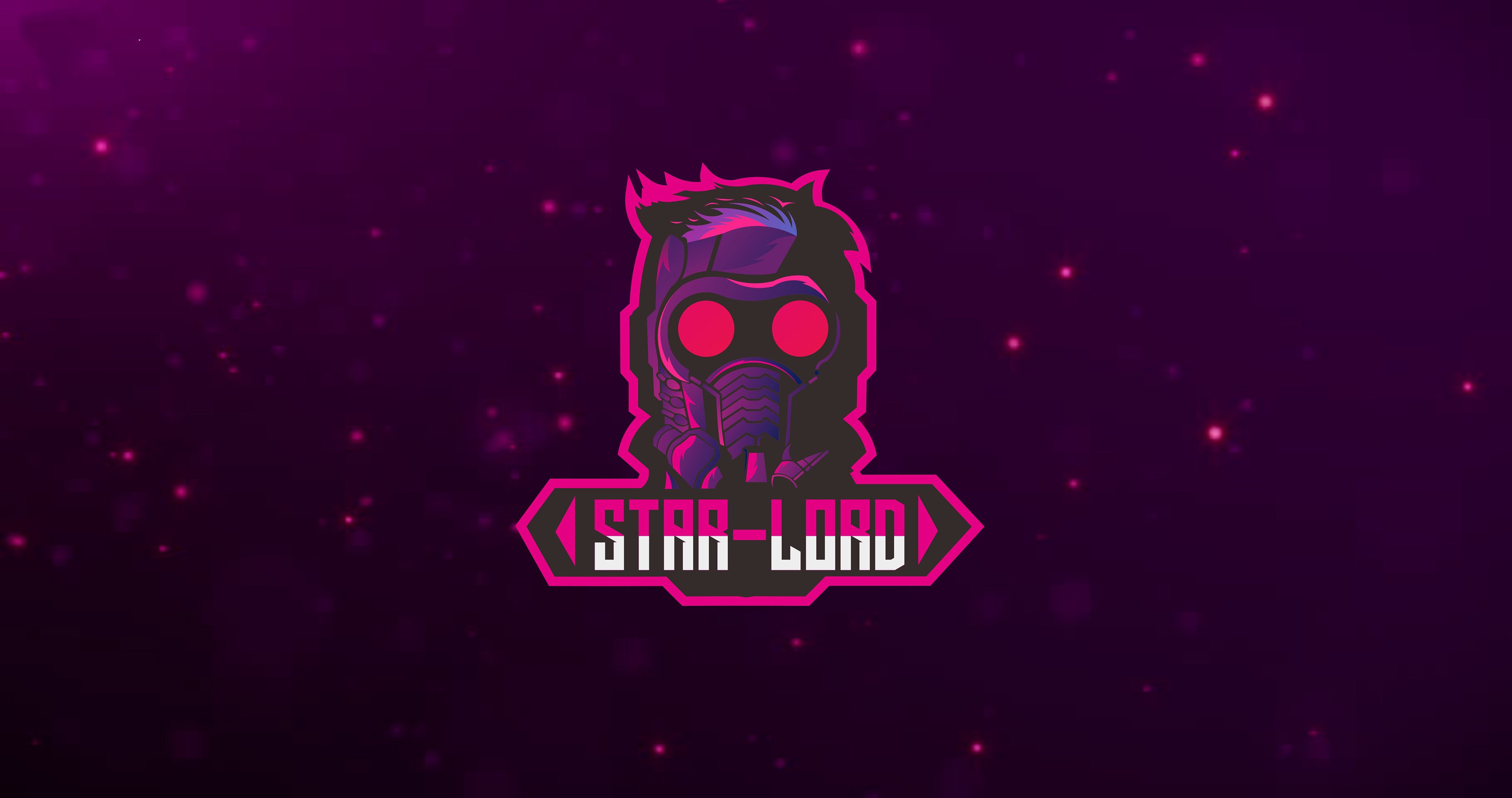 star lord, hd, 4k, superheroes, digital art, artwork, behance, logo, HD Wallpaper
