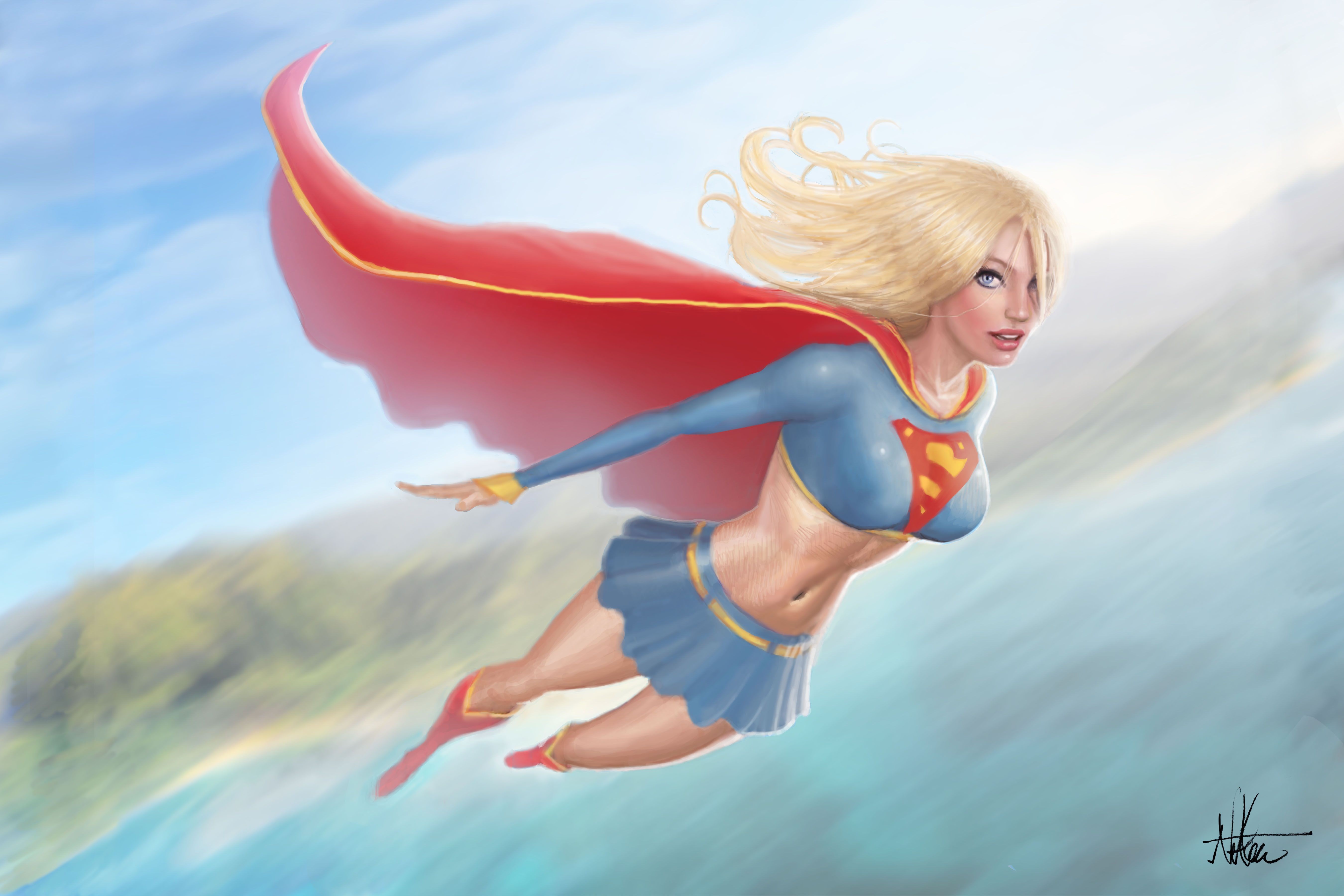 supergirl, hd, 4k, 5k, superheroes, artwork, digital art, HD Wallpaper