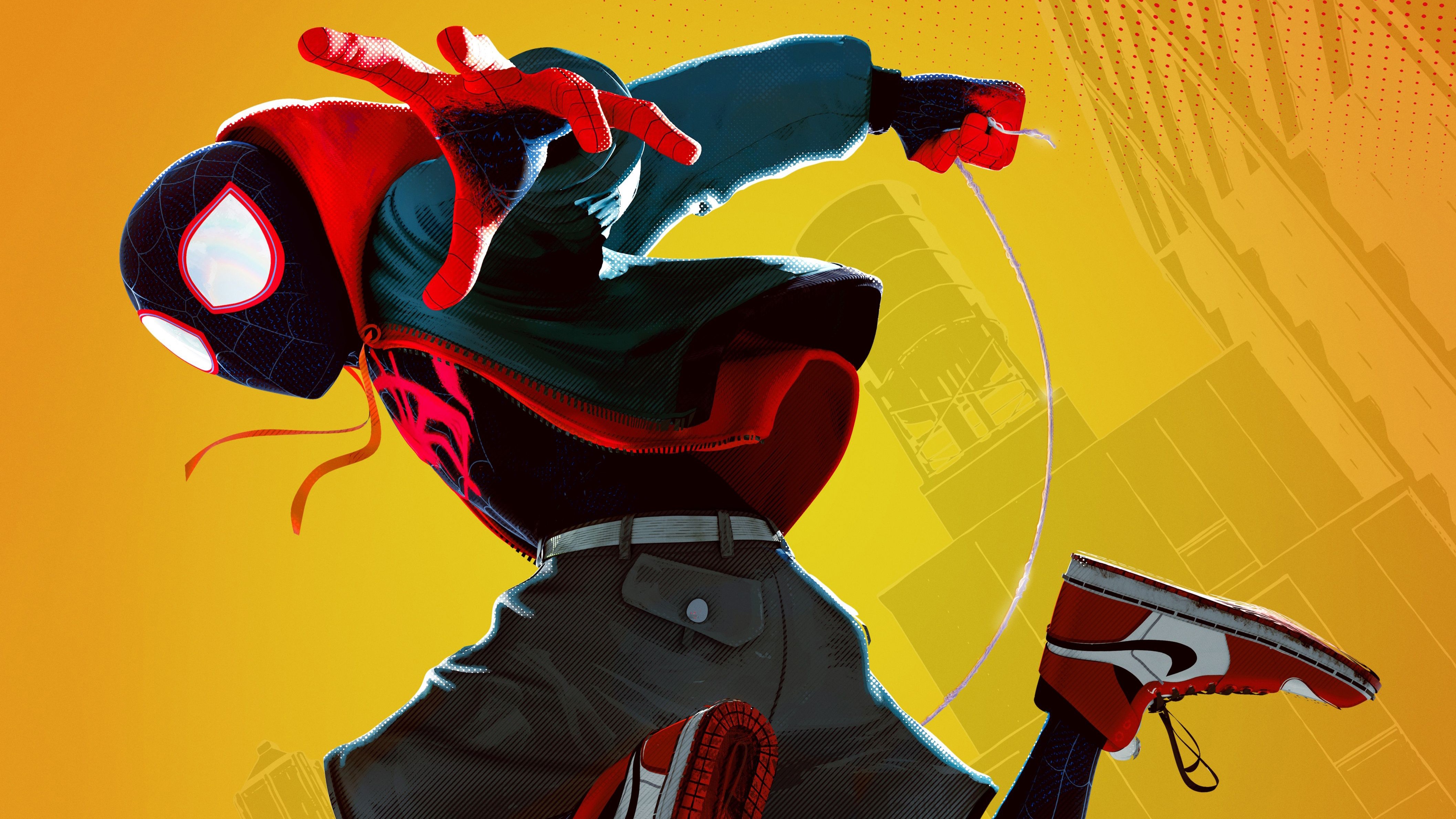 spiderman into the spider verse, spiderman, hd, 4k, superheroes, movies, HD Wallpaper