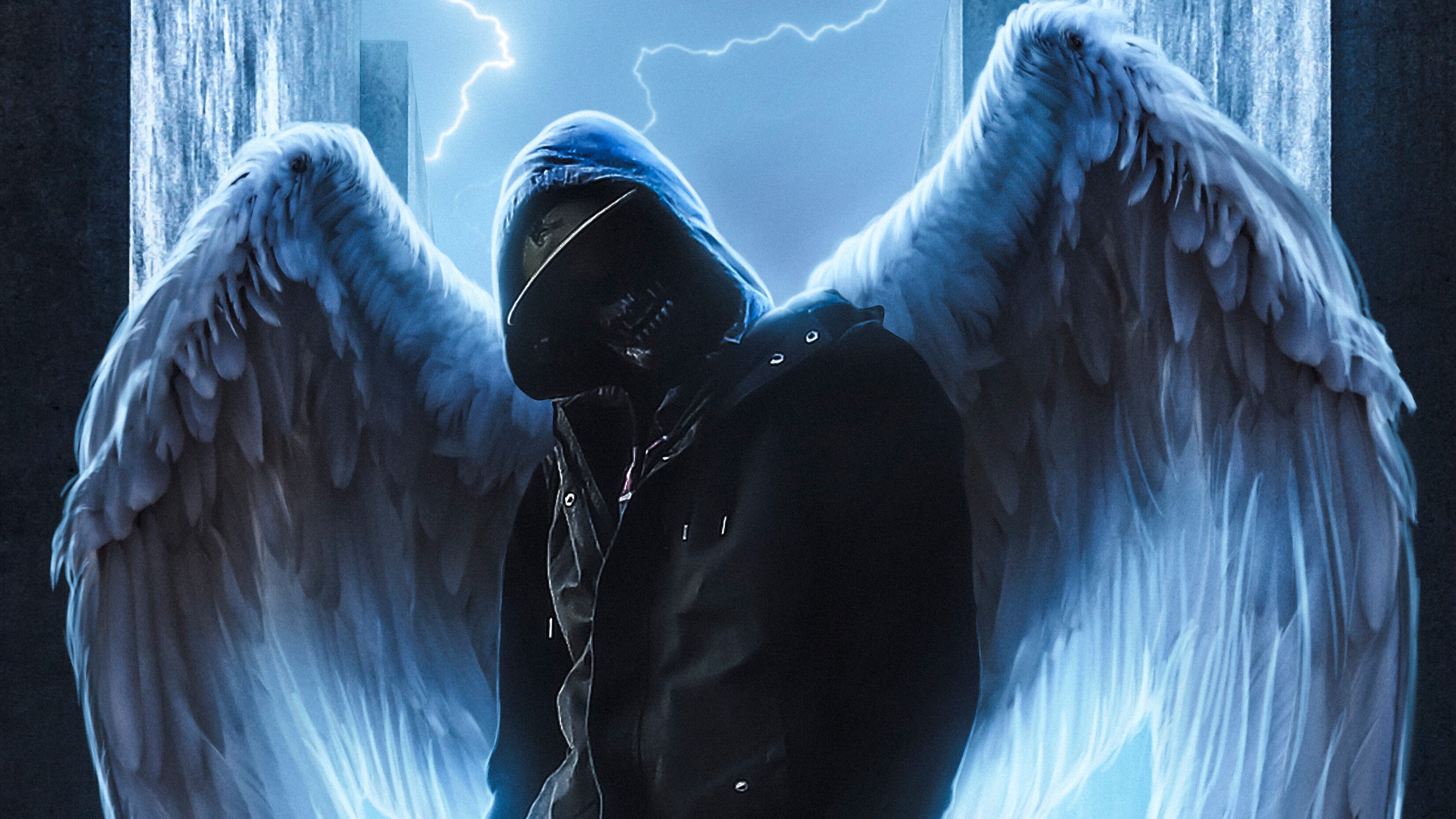 artist, hd, 4k, wings, HD Wallpaper