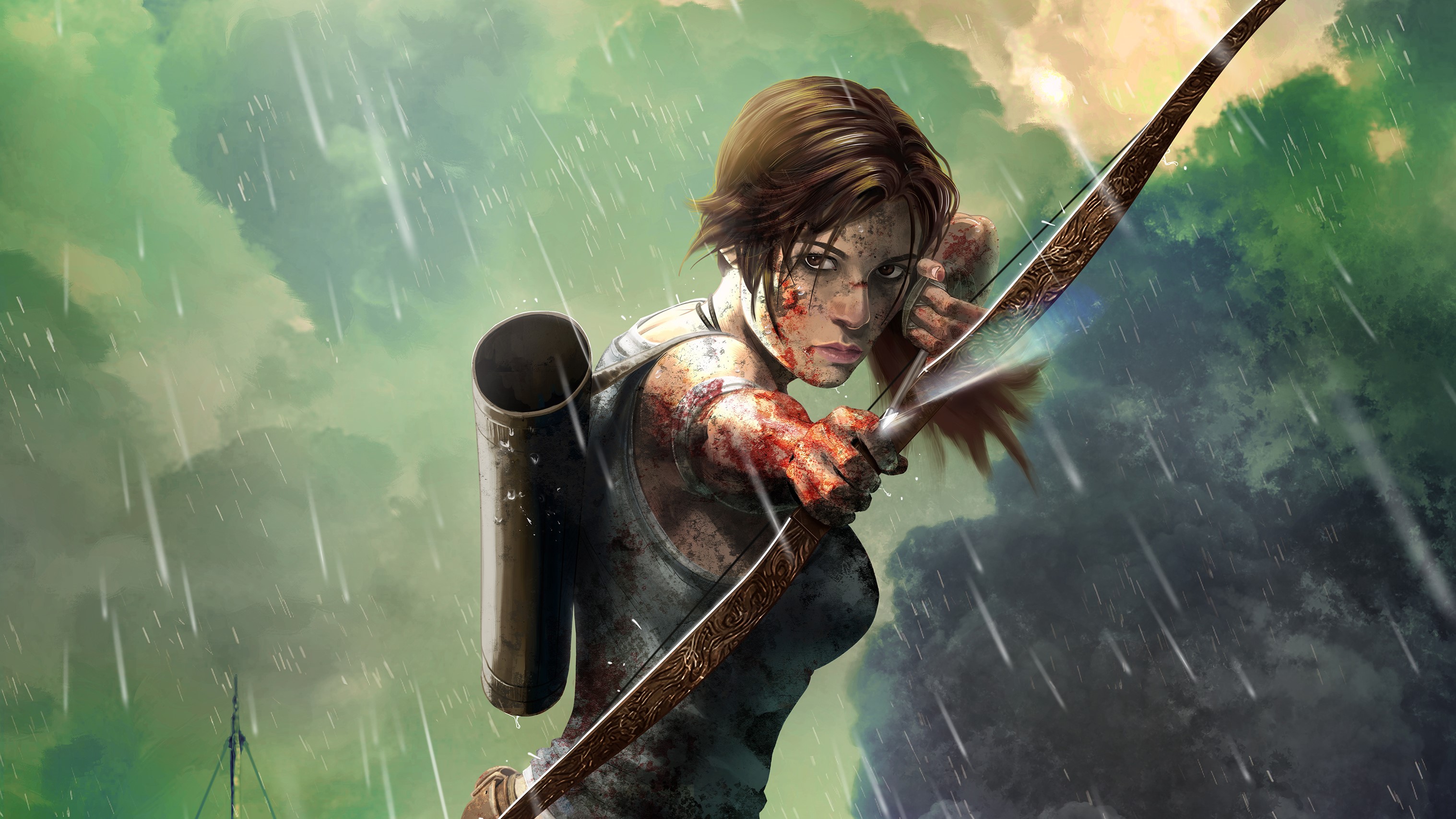 tomb raider, lara croft, hd, artwork, deviantart, artist, HD Wallpaper