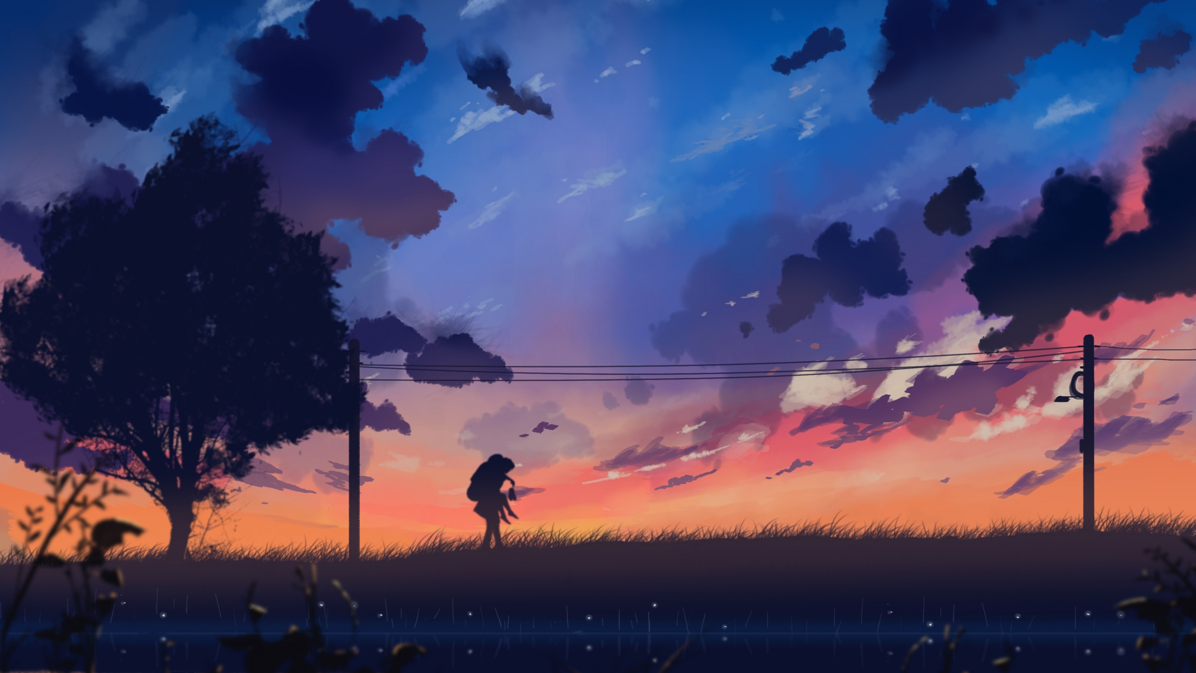 couple, love, digital art, hd, 4k, HD Wallpaper