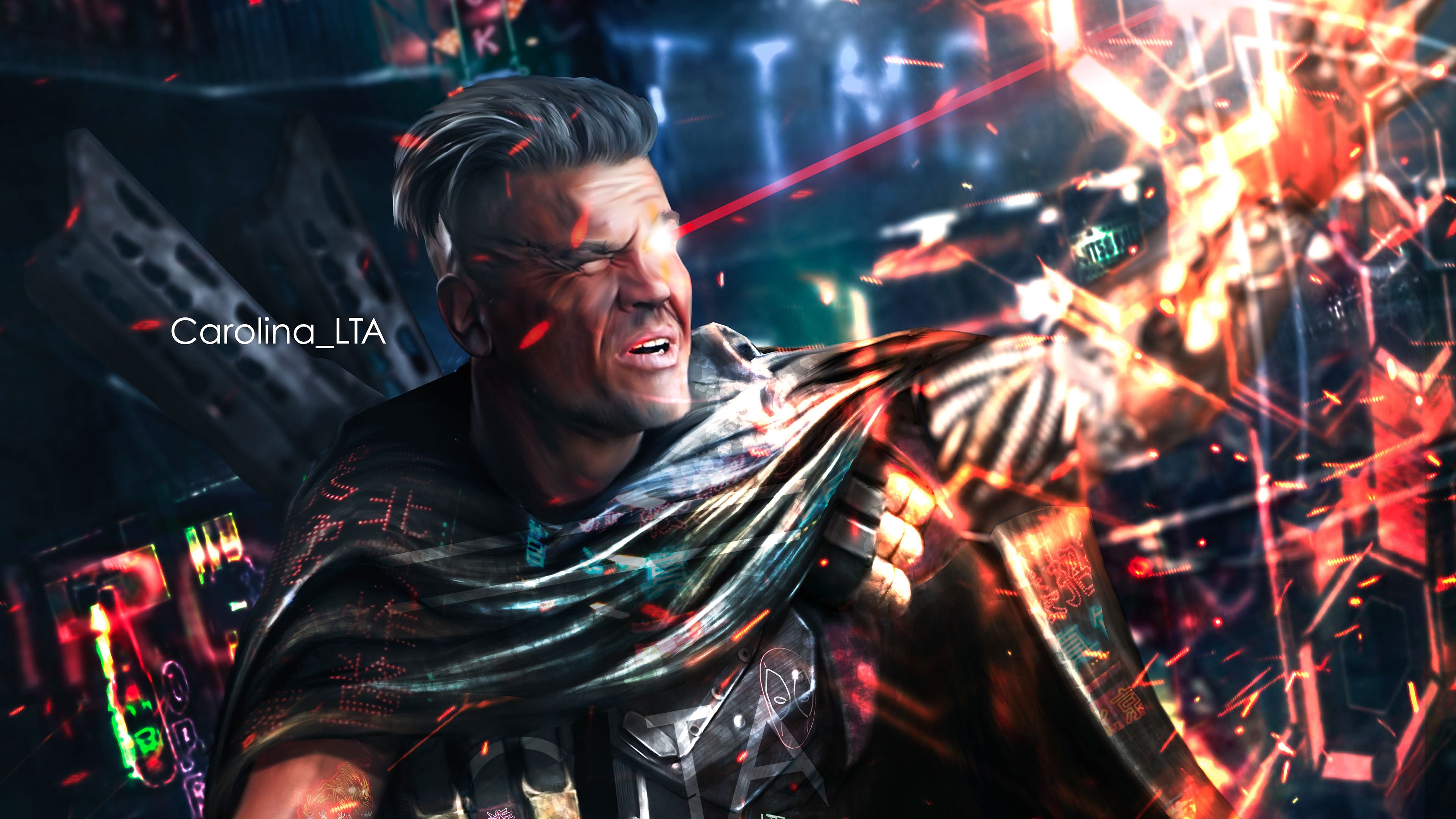 cable, deadpool 2, hd, 4k, superheroes, behance, artwork, artist, HD Wallpaper
