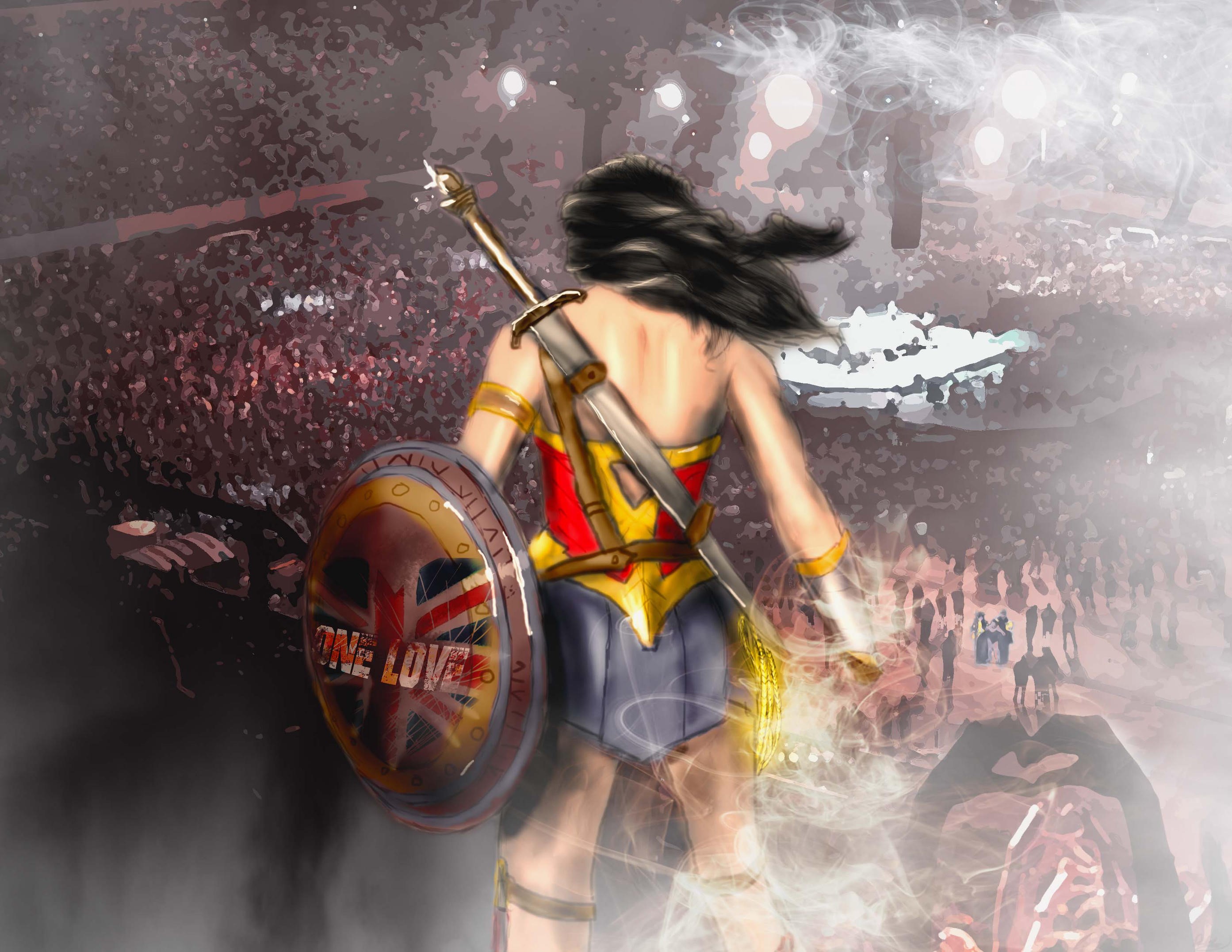 wonder woman, superheroes, artist, artwork, digital art, hd, deviantart, HD Wallpaper