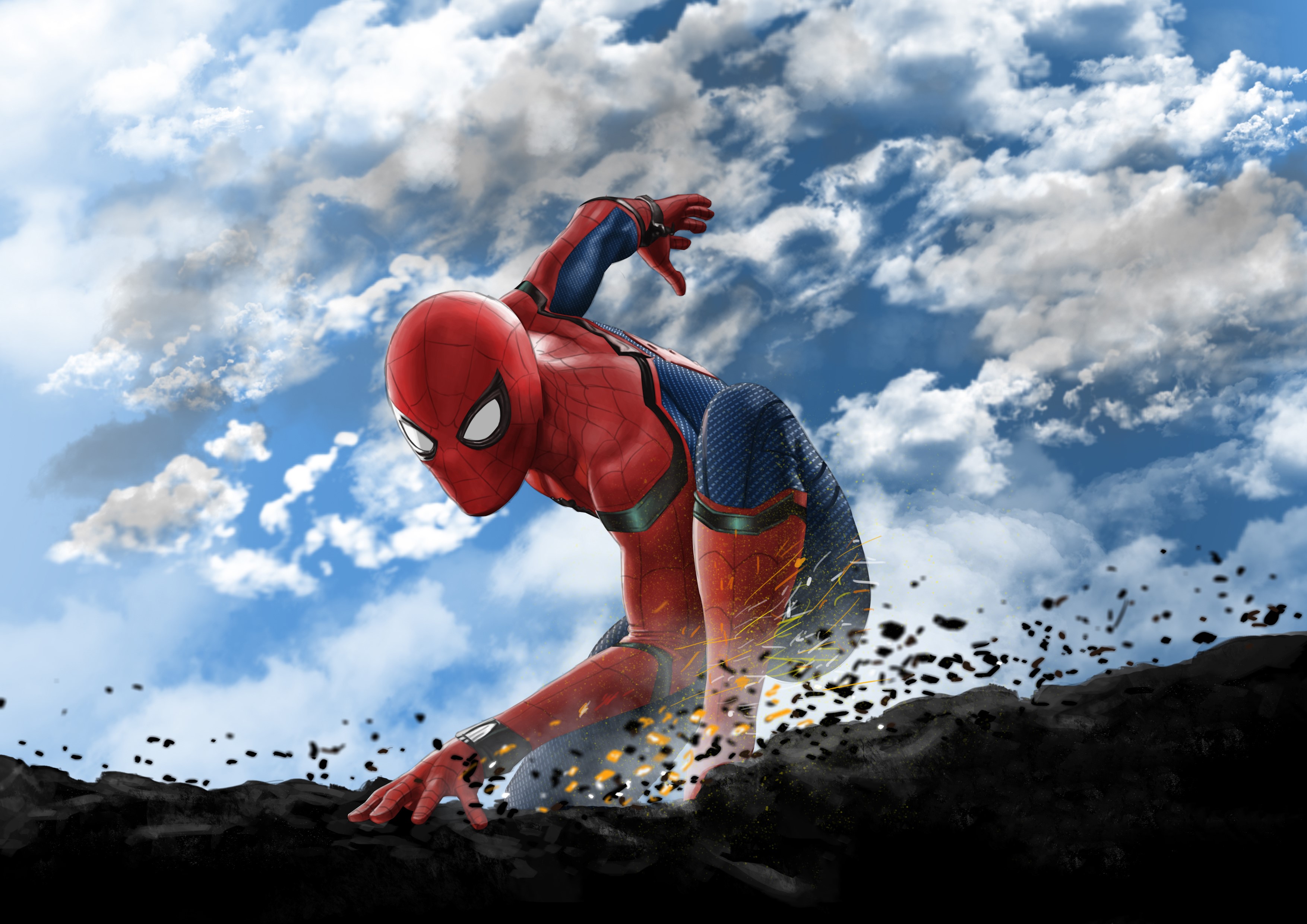 spiderman, hd, superheroes, artwork, digital art, behance, 4k, HD Wallpaper