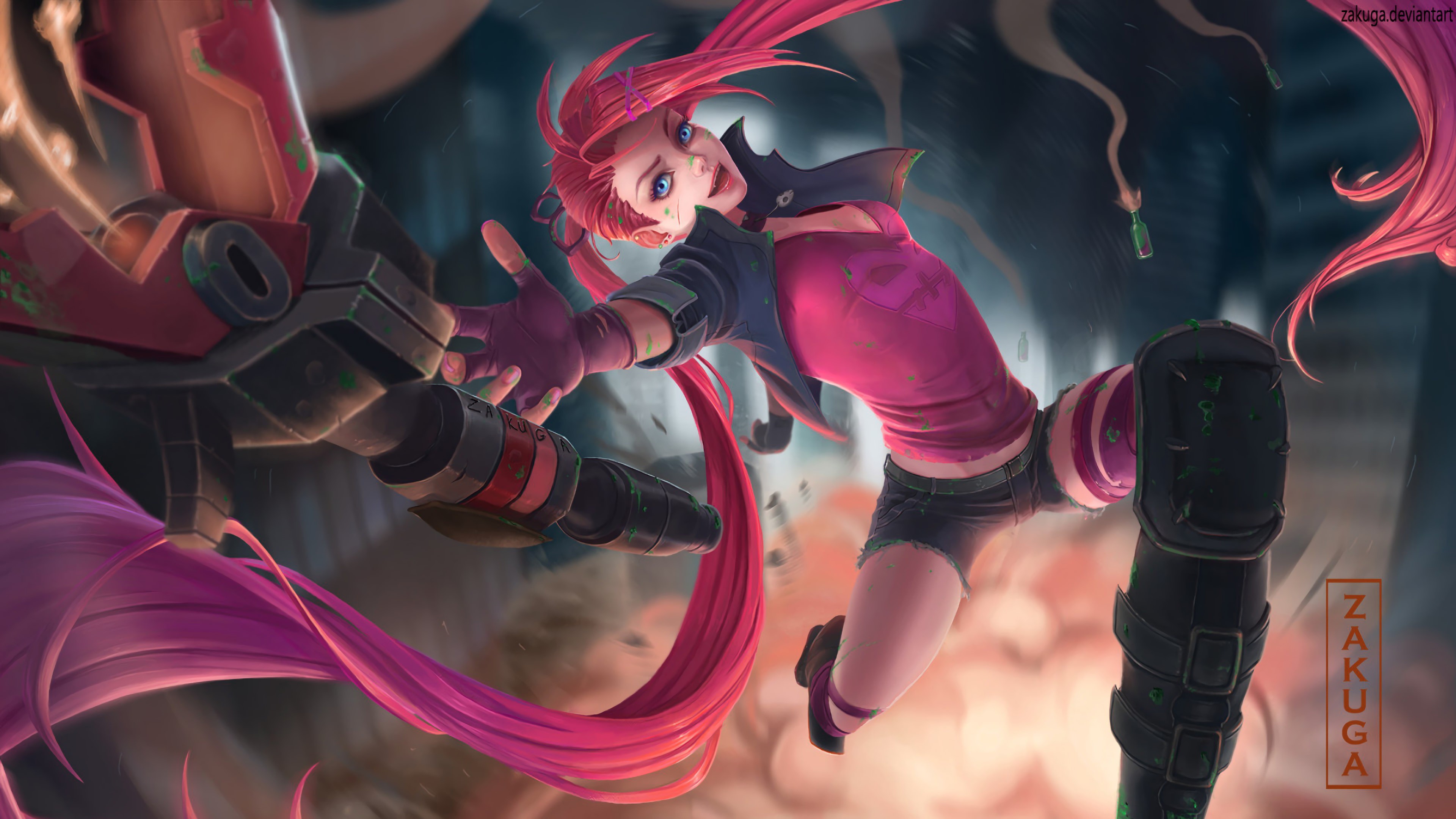 jinx league of legends, league of legends, games, hd, 4k, artstation, HD Wallpaper