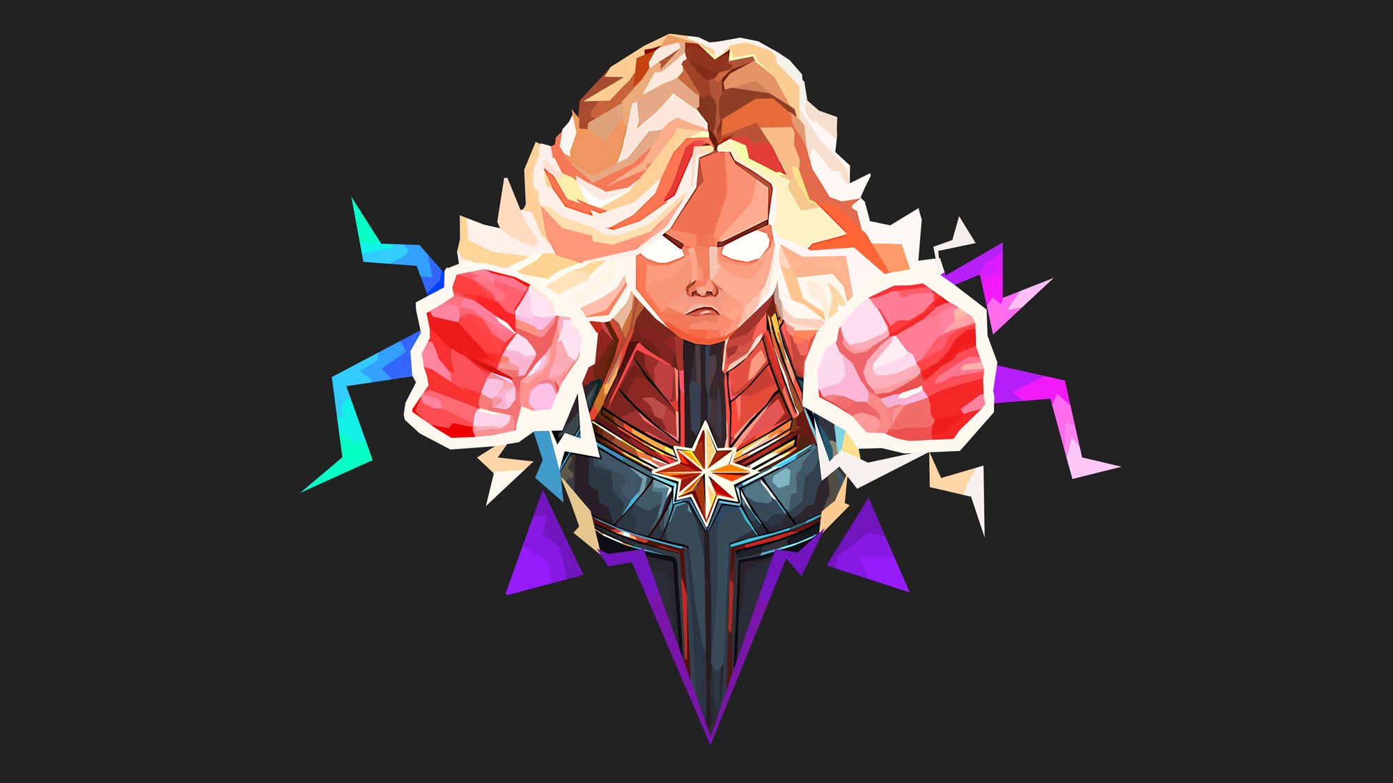 captain marvel, hd, superheroes, artwork, digital art, behance, HD Wallpaper