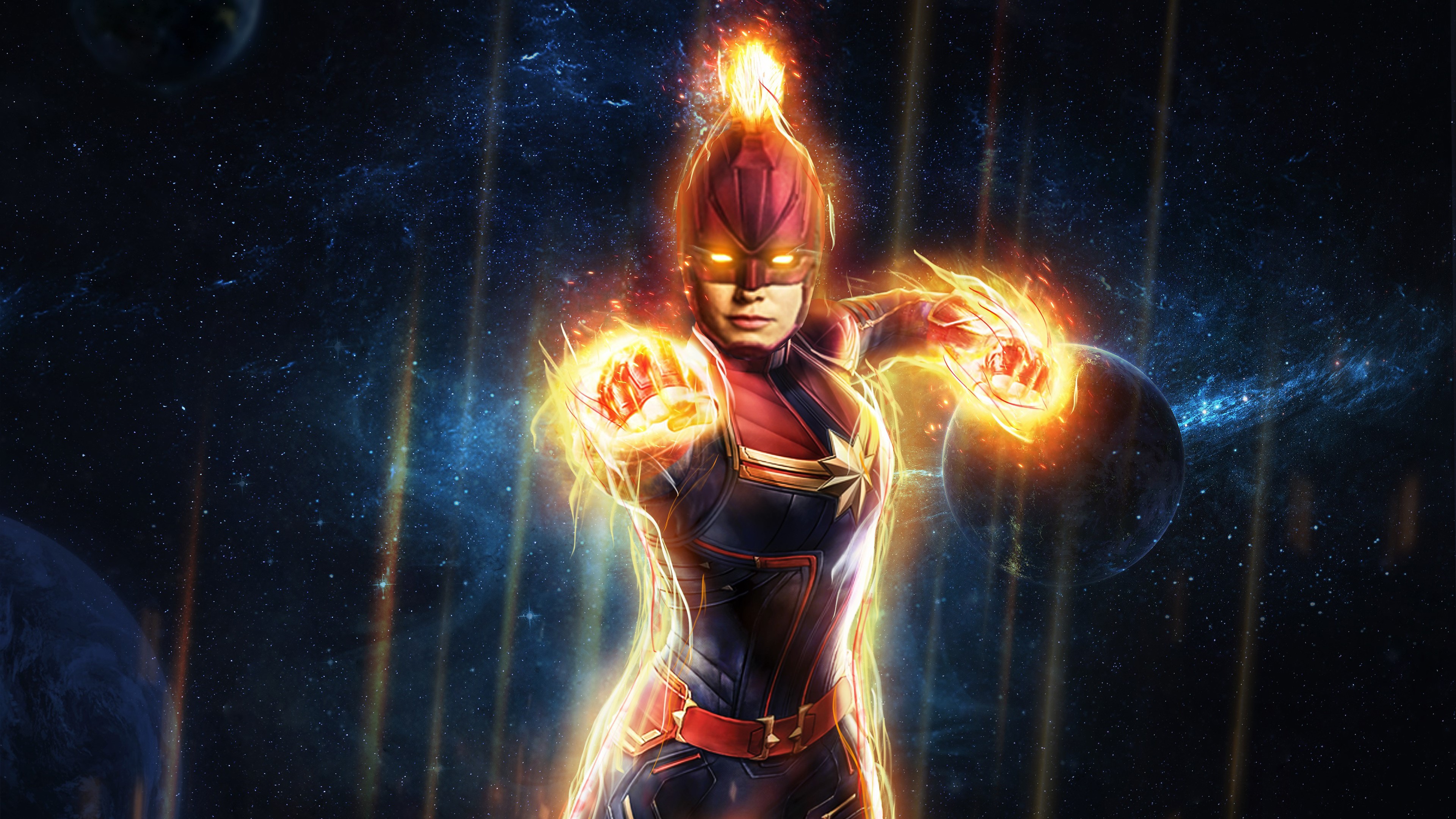 captain marvel, hd, superheroes, artwork, digital art, behance, HD Wallpaper