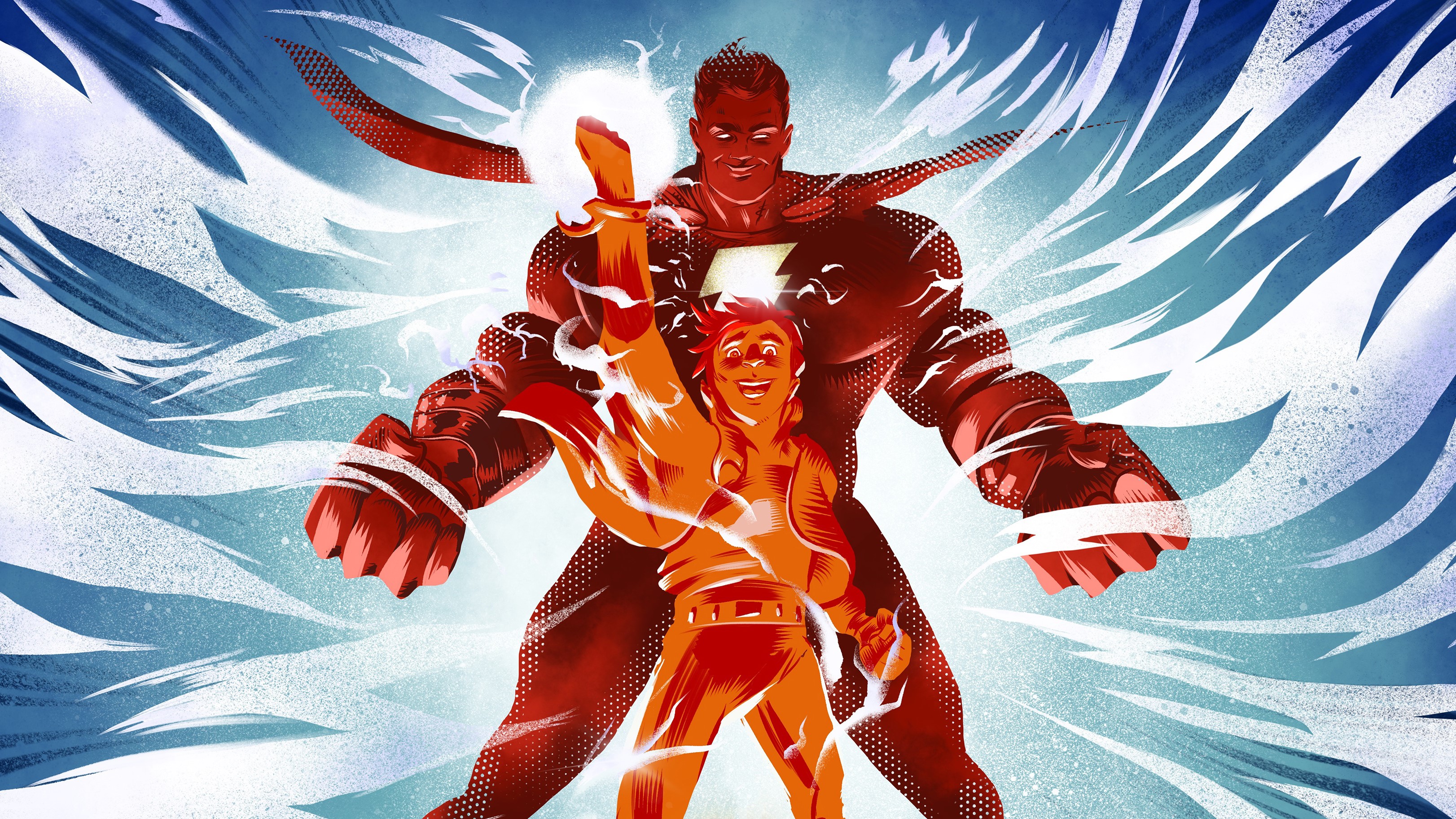 shazam, hd, superheroes, artwork, behance, HD Wallpaper