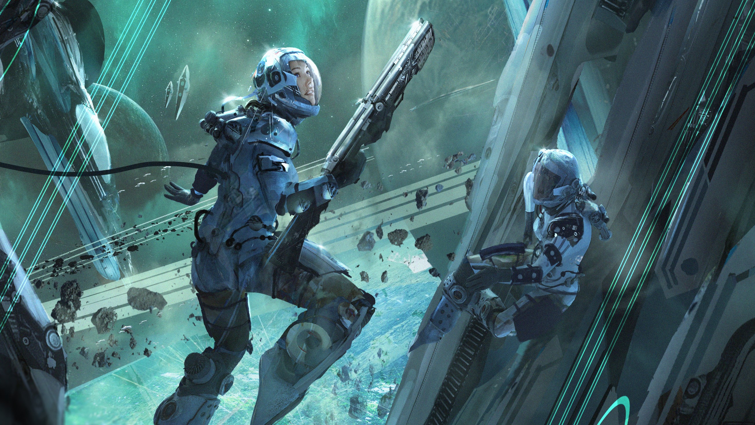 artist, artwork, digital art, hd, astronaut, deviantart, HD Wallpaper