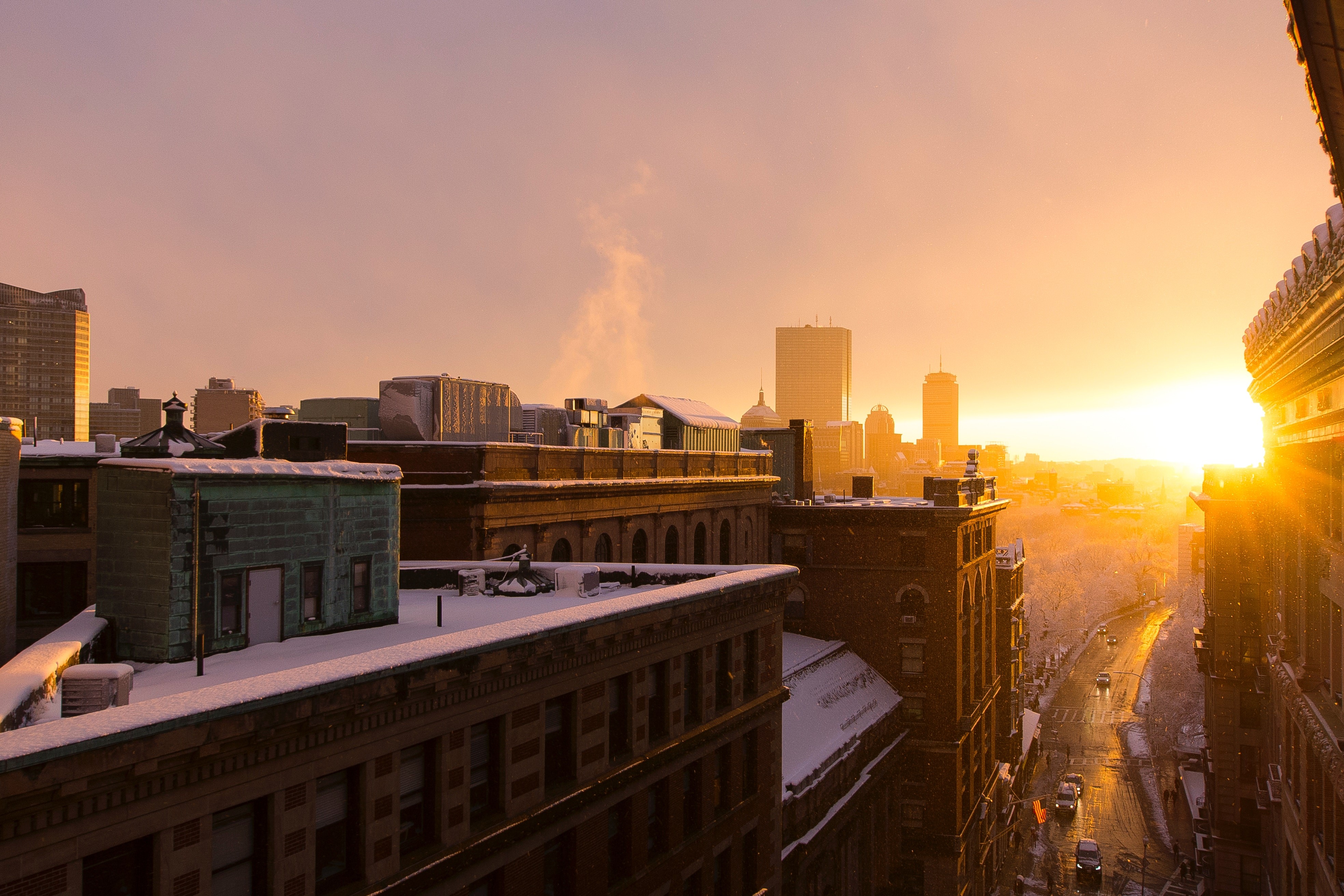 city, sunrise, sunset, buildings, hd, 4k, photography, HD Wallpaper