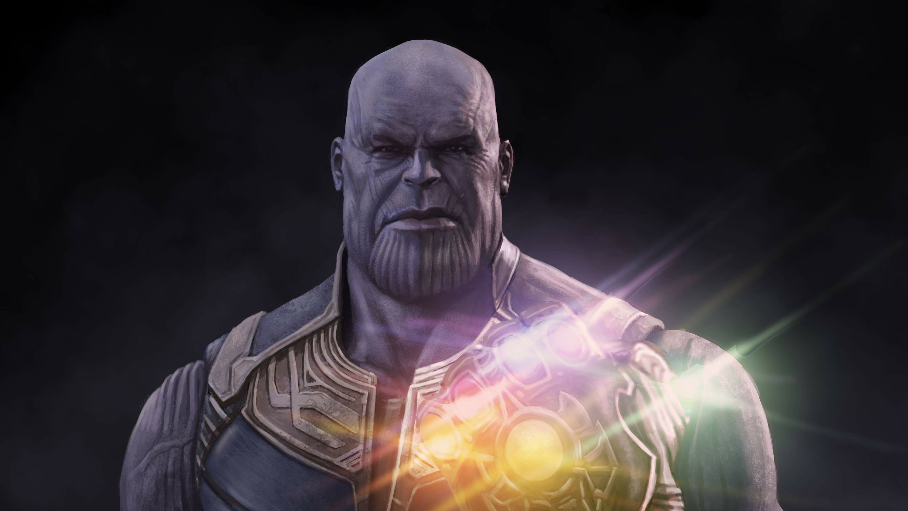 thanos, hd, 4k, superheroes, digital art, artwork, HD Wallpaper