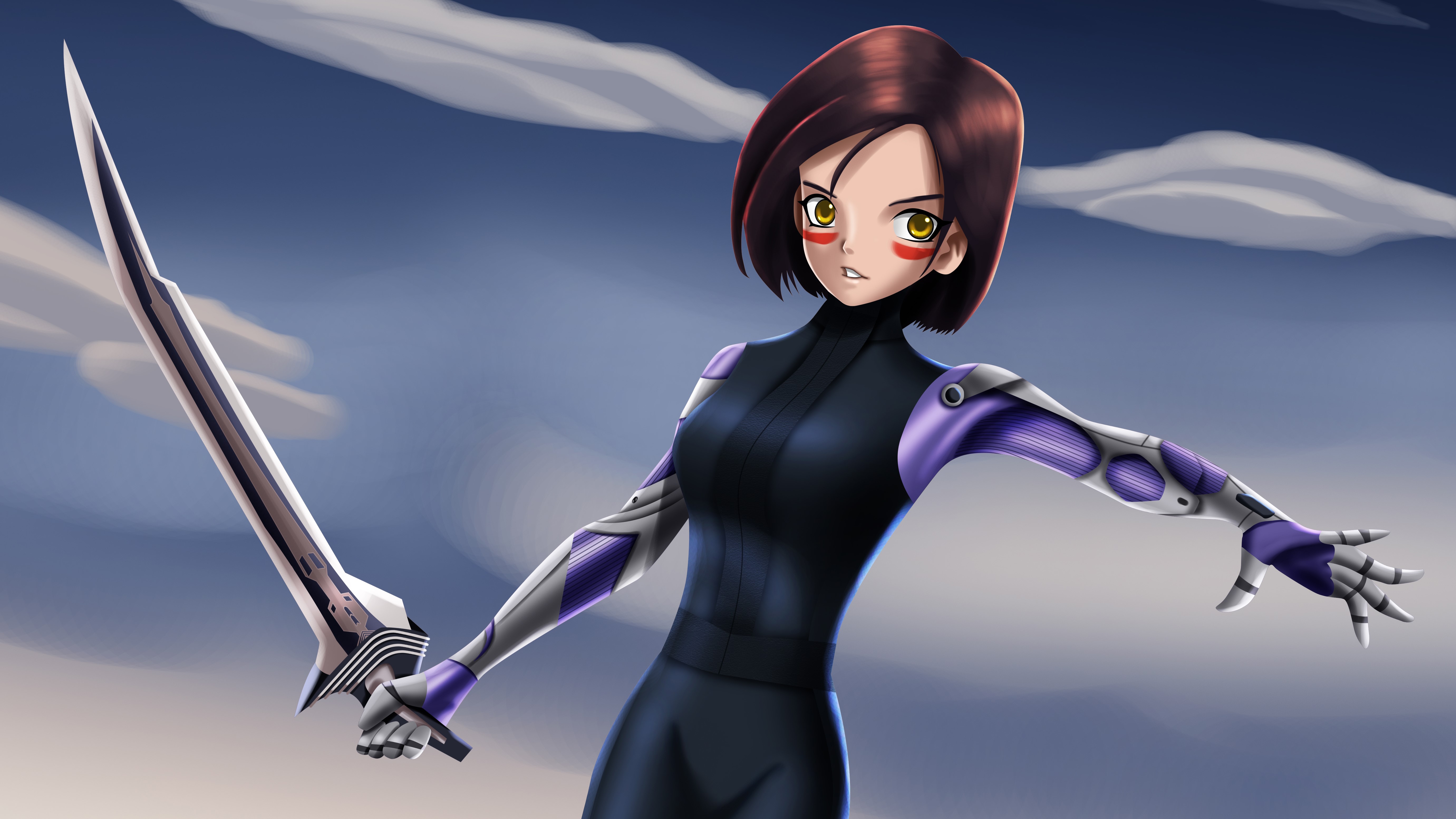 alita battle angel, 2019 movies, movies, hd, 4k, 5k, digital art, deviantart, HD Wallpaper