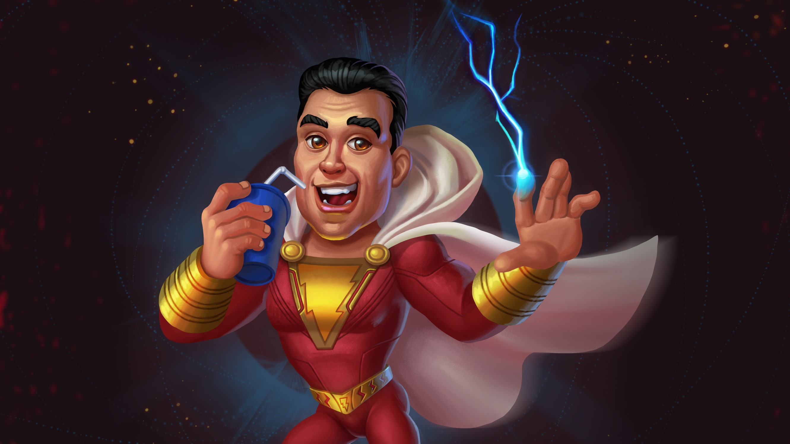 shazam, hd, superheroes, artwork, behance, HD Wallpaper