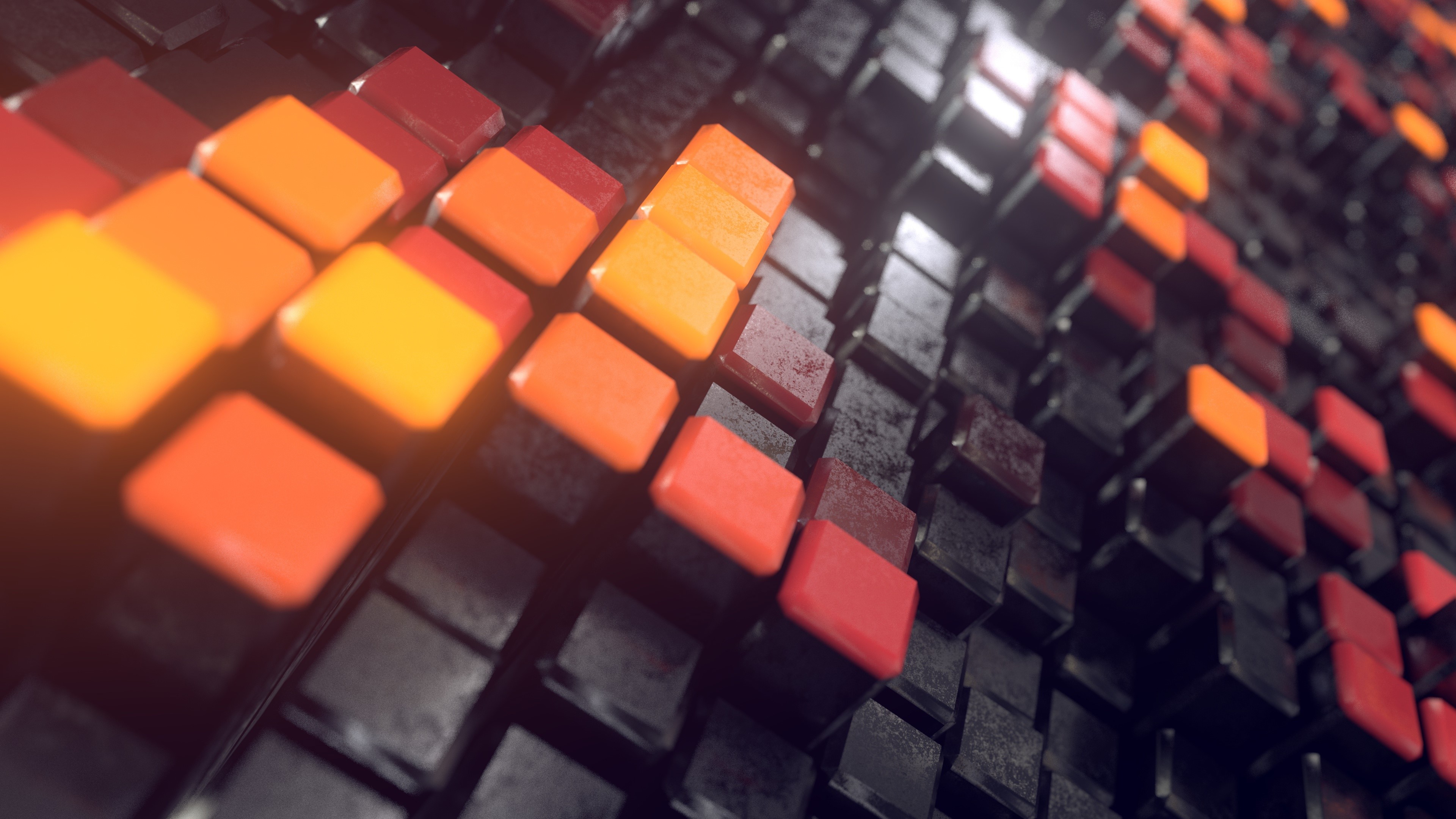 abstract, 3d, cubes, hd, 4k, behance, HD Wallpaper
