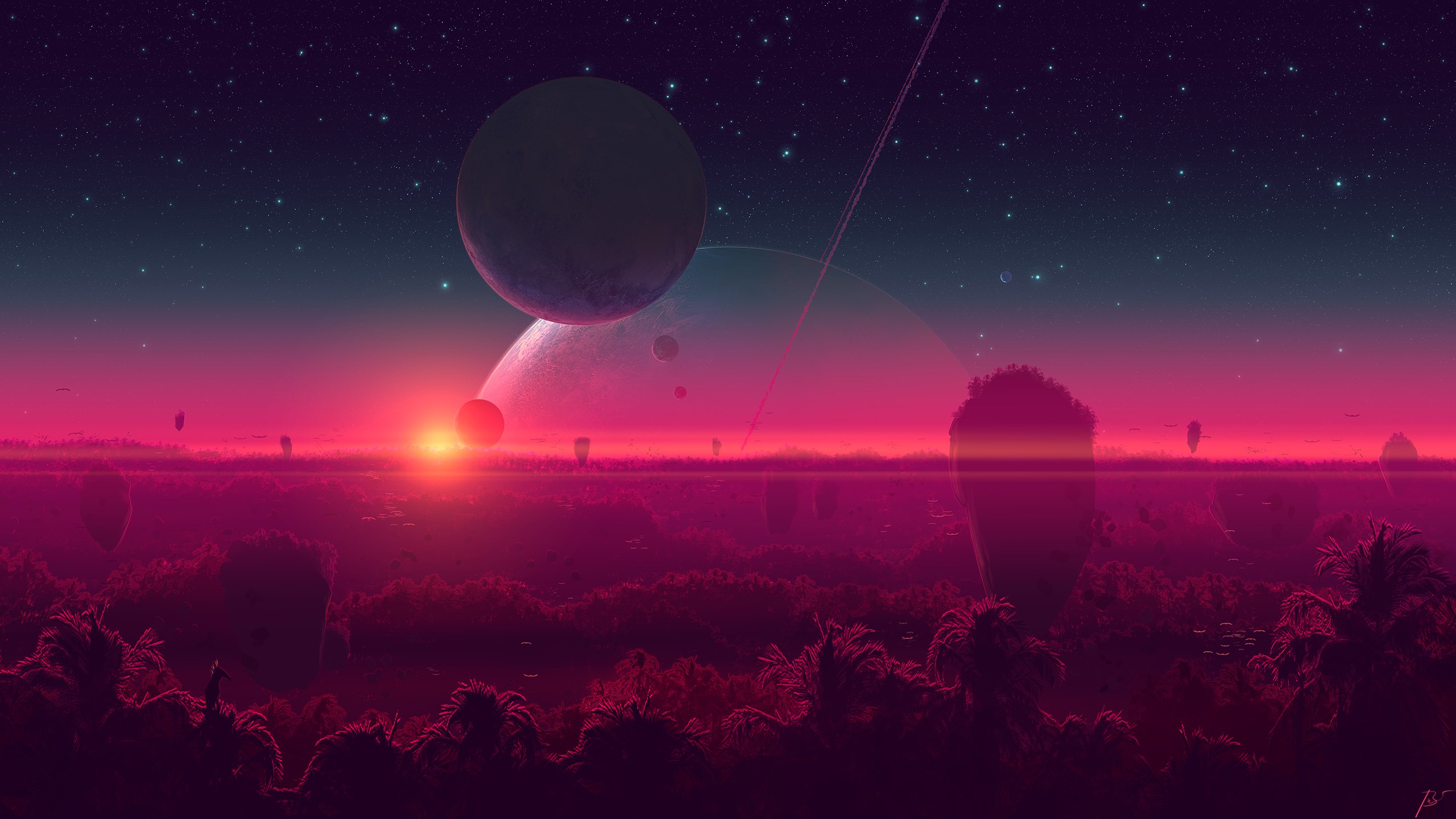 artist, artwork, digital art, hd, space, HD Wallpaper