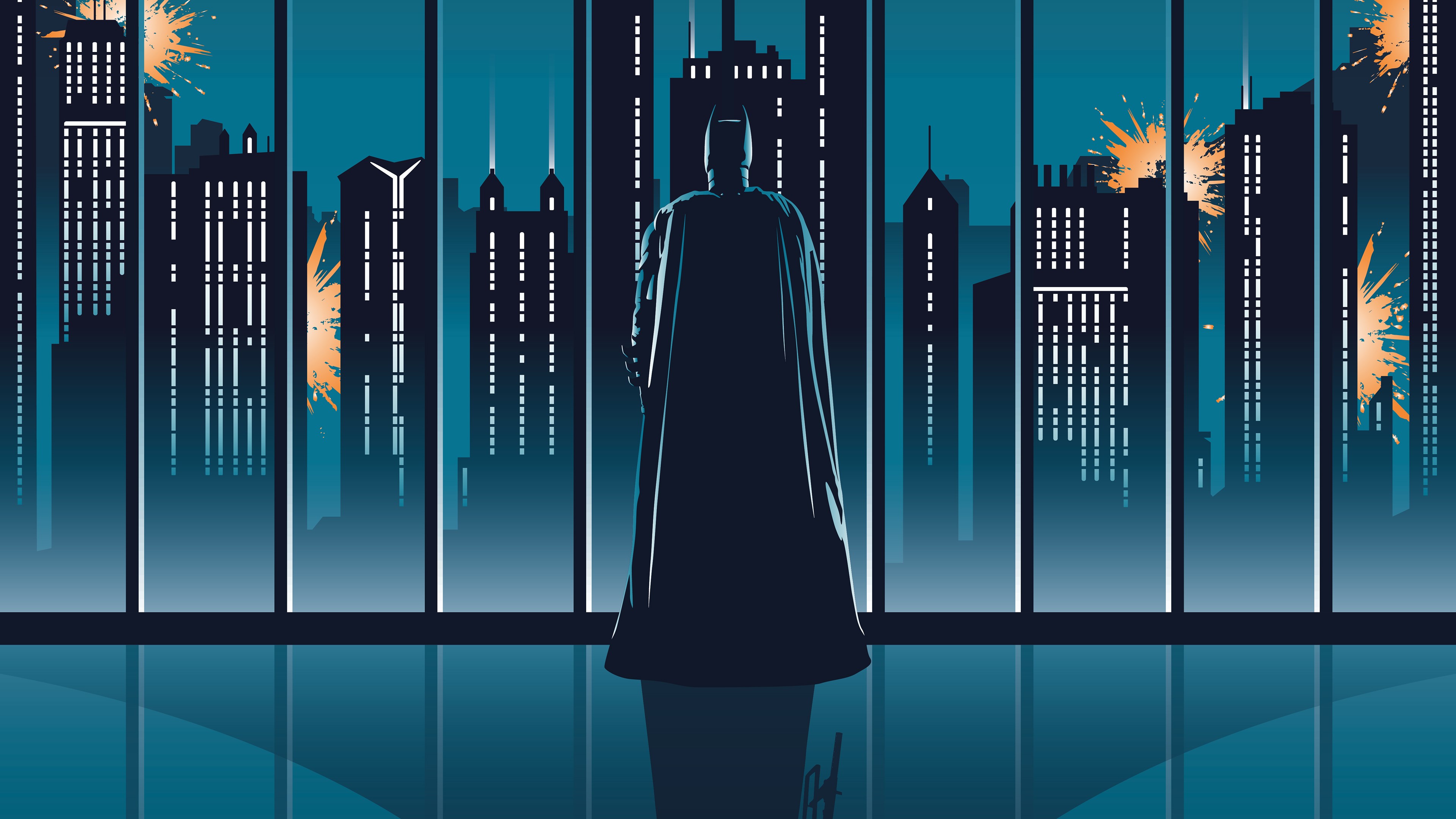 batman, superheroes, artist, artwork, digital art, hd, 4k, minimalism, minimalist, behance, HD Wallpaper