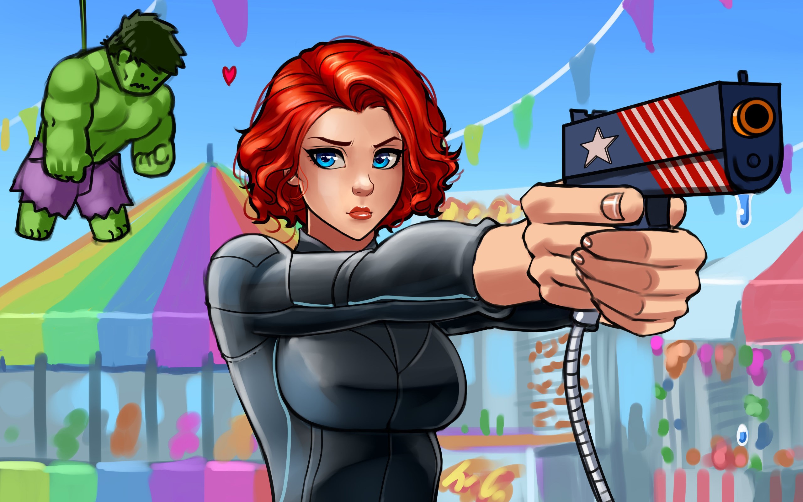 black widow, superheroes, artist, artwork, digital art, hd, HD Wallpaper