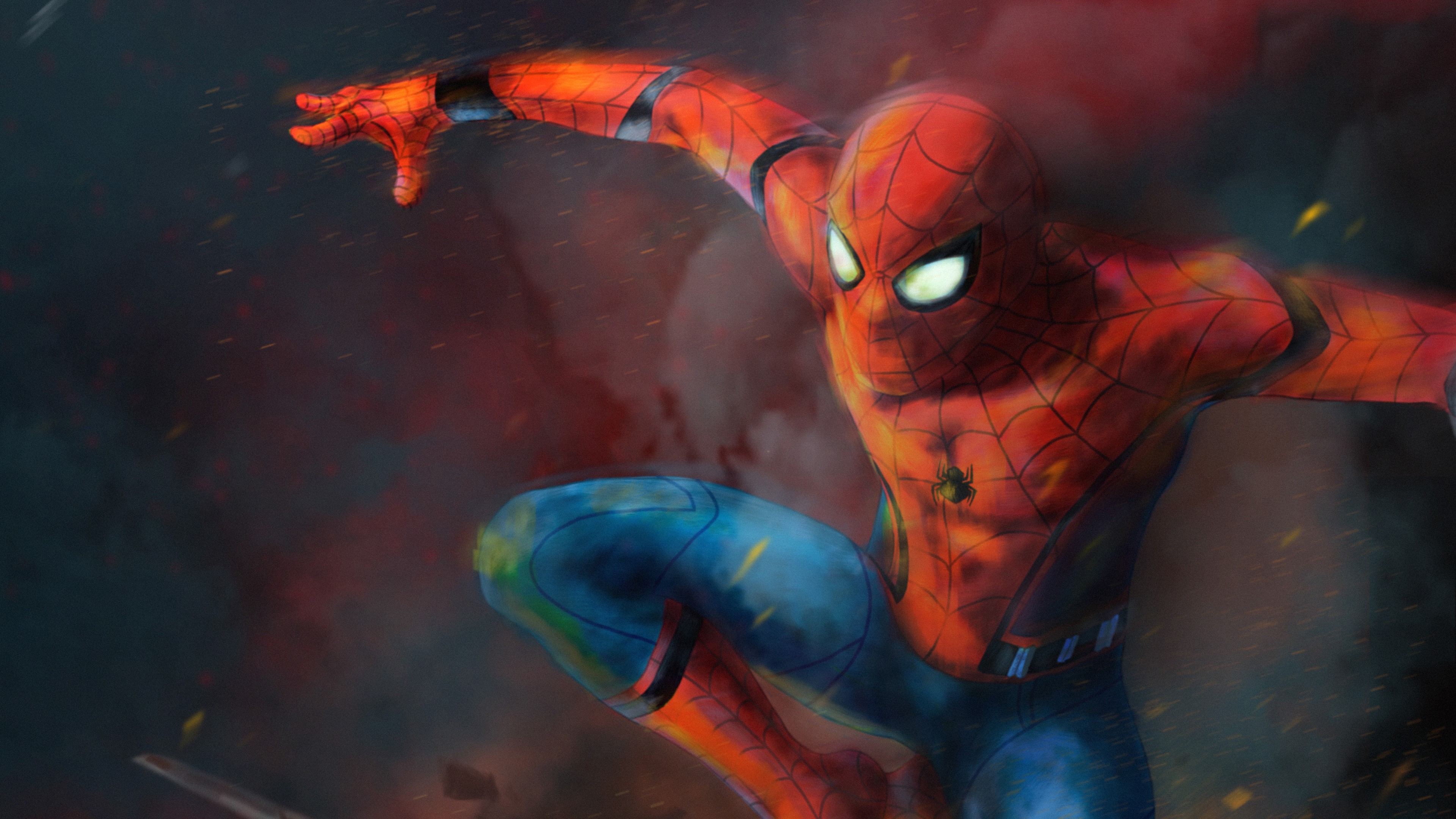 spiderman, hd, 4k, superheroes, artwork, digital art, art, behance, HD Wallpaper