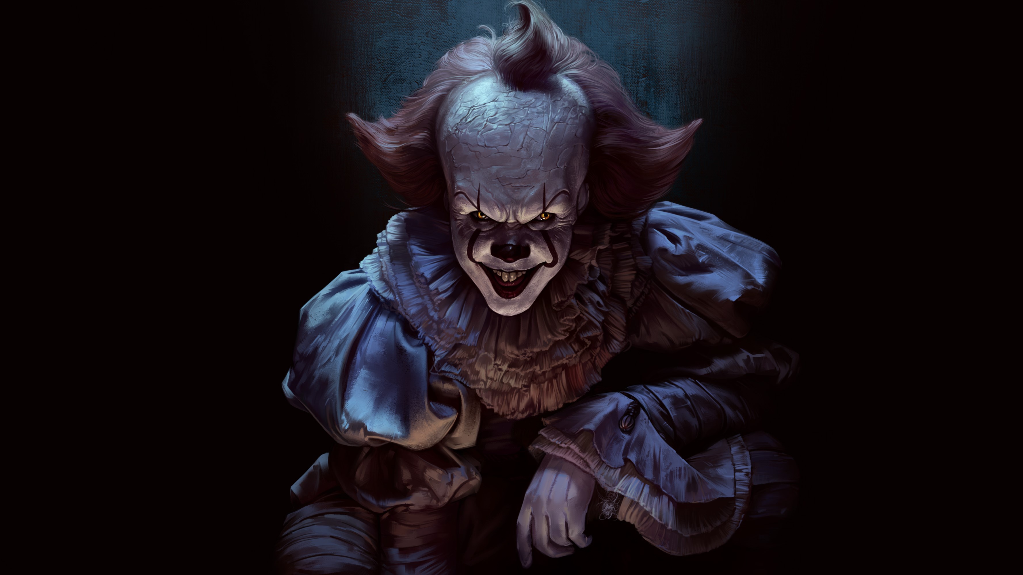 pennywise, clown, artist, artwork, digital art, hd, deviantart, 4k, it, HD Wallpaper