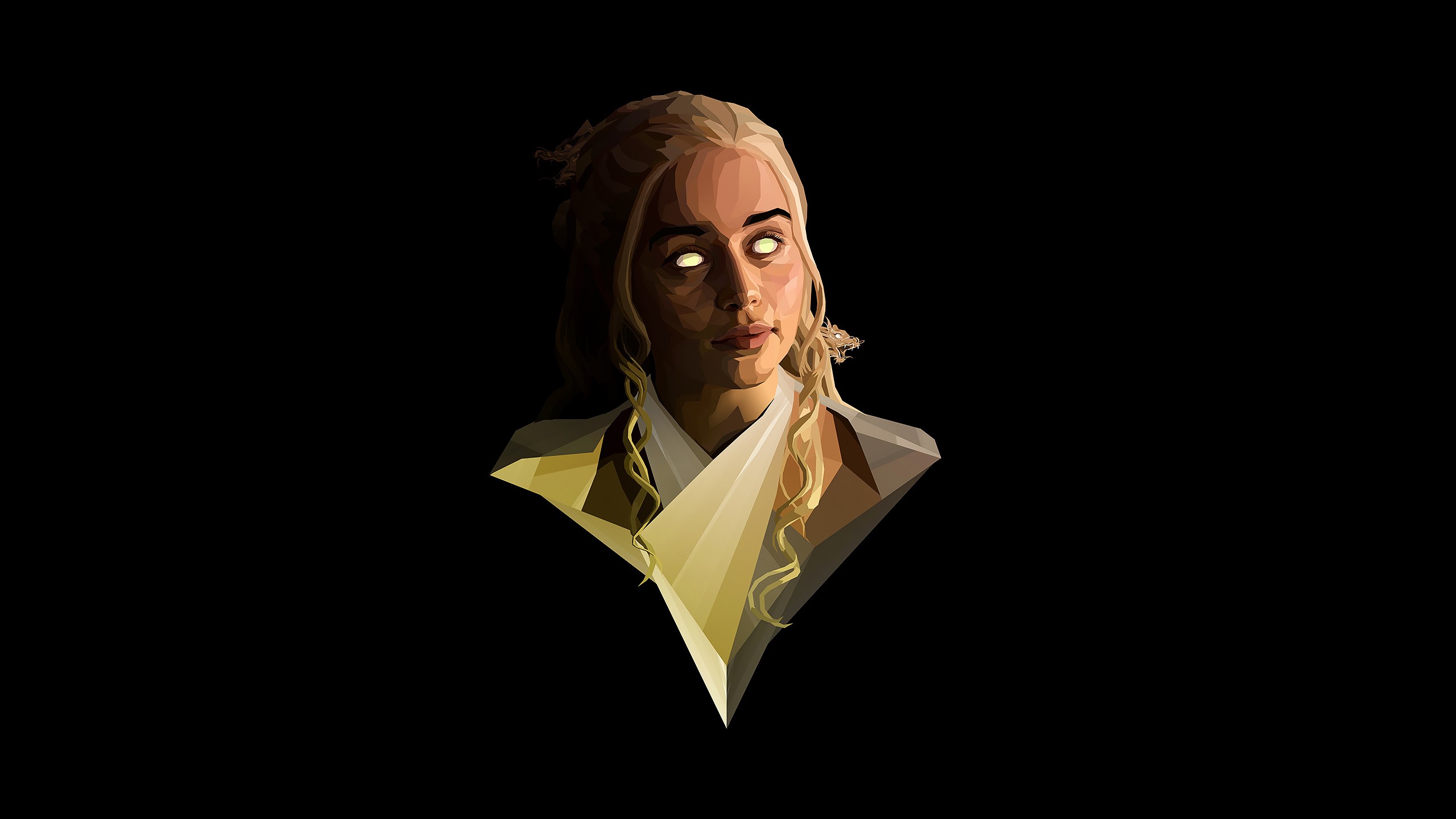 emilia clarke, game of thrones, tv shows, artist, artwork, digital art, hd, 4k, deviantart, polygon, HD Wallpaper