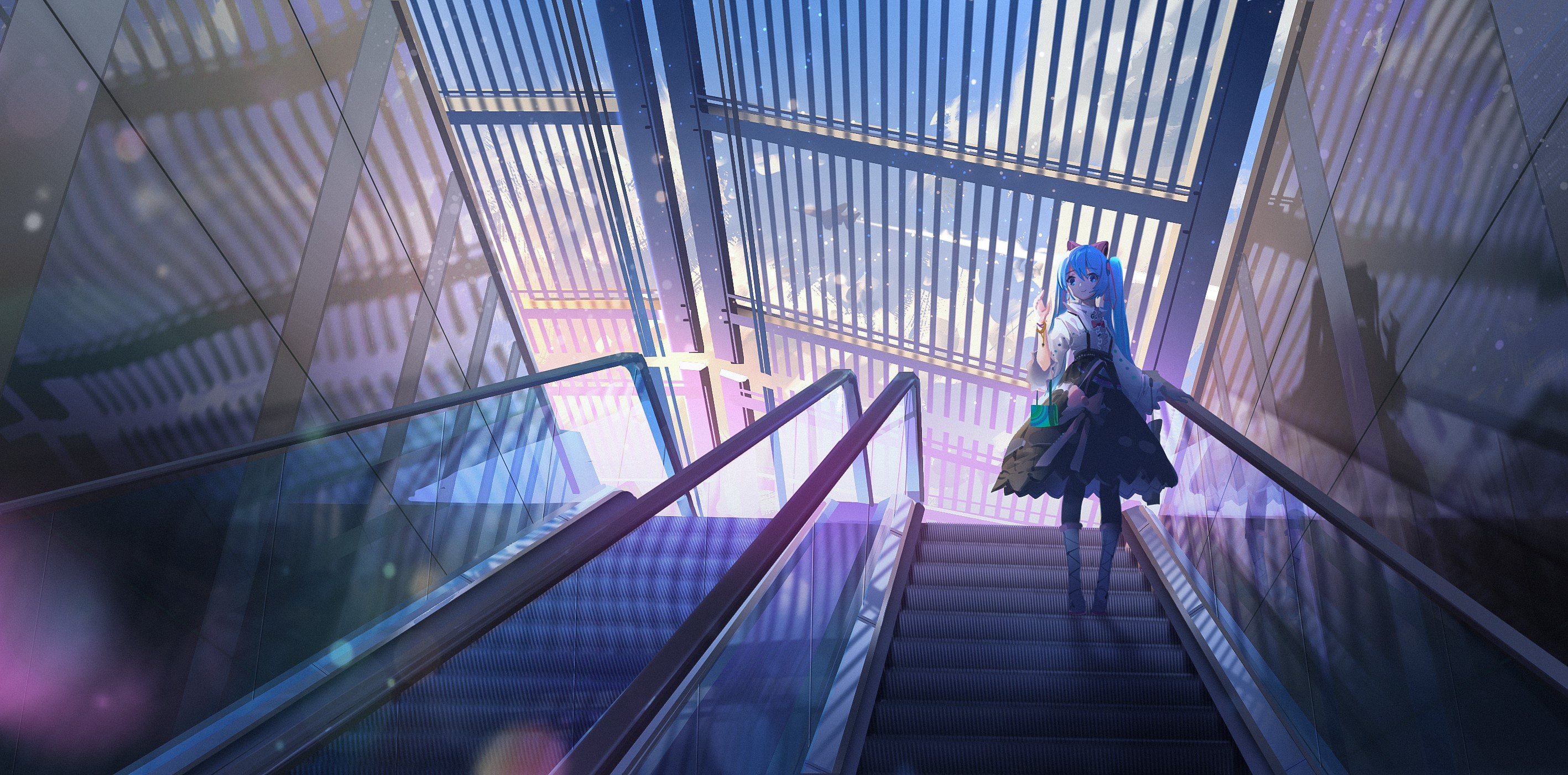 hatsune miku, vocaloid, anime, anime girl, hd, artist, artwork, digital art, HD Wallpaper