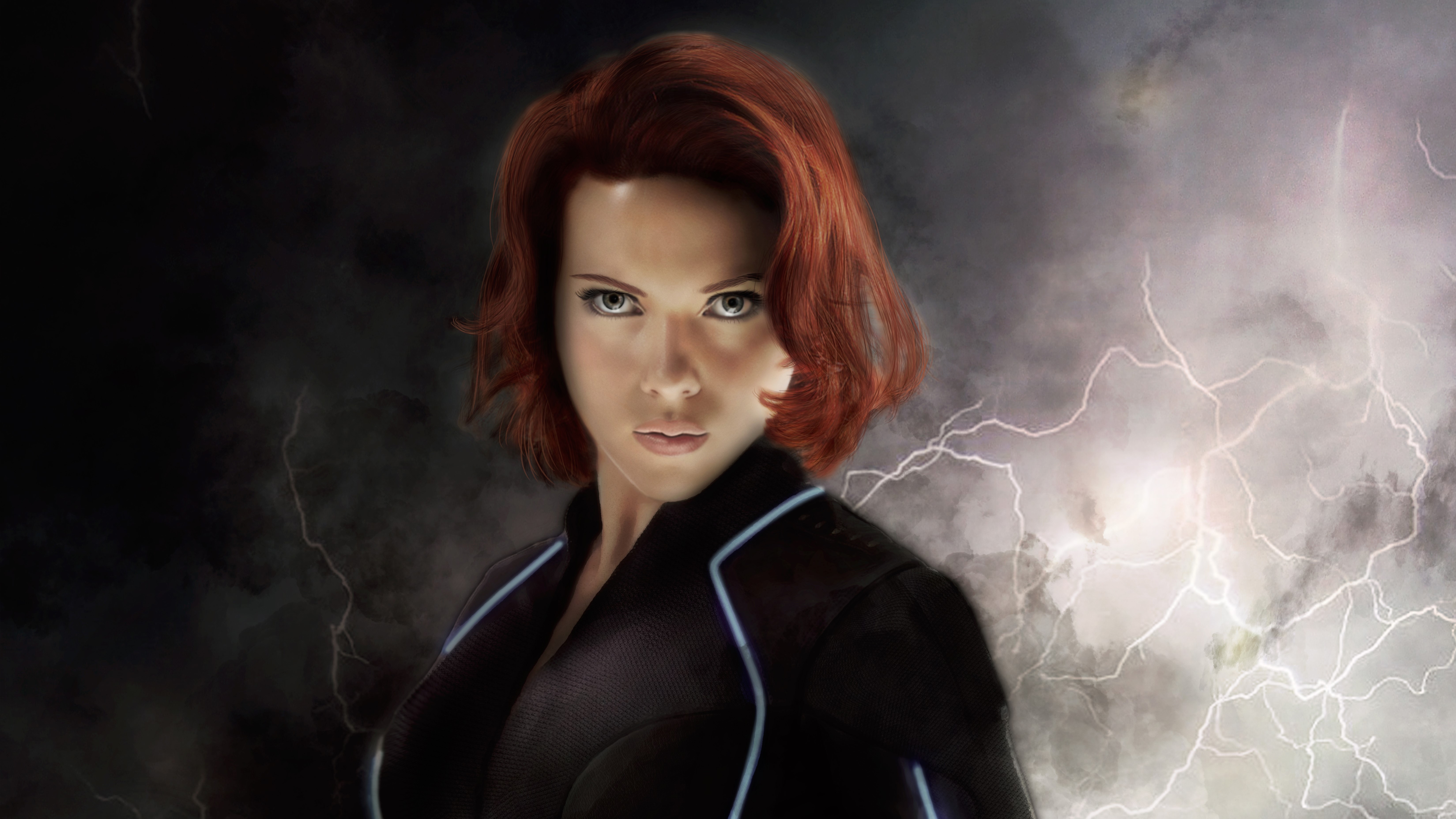 scarlett johansson, black widow, hd, 4k, 5k, superheroes, deviantart, HD Wallpaper