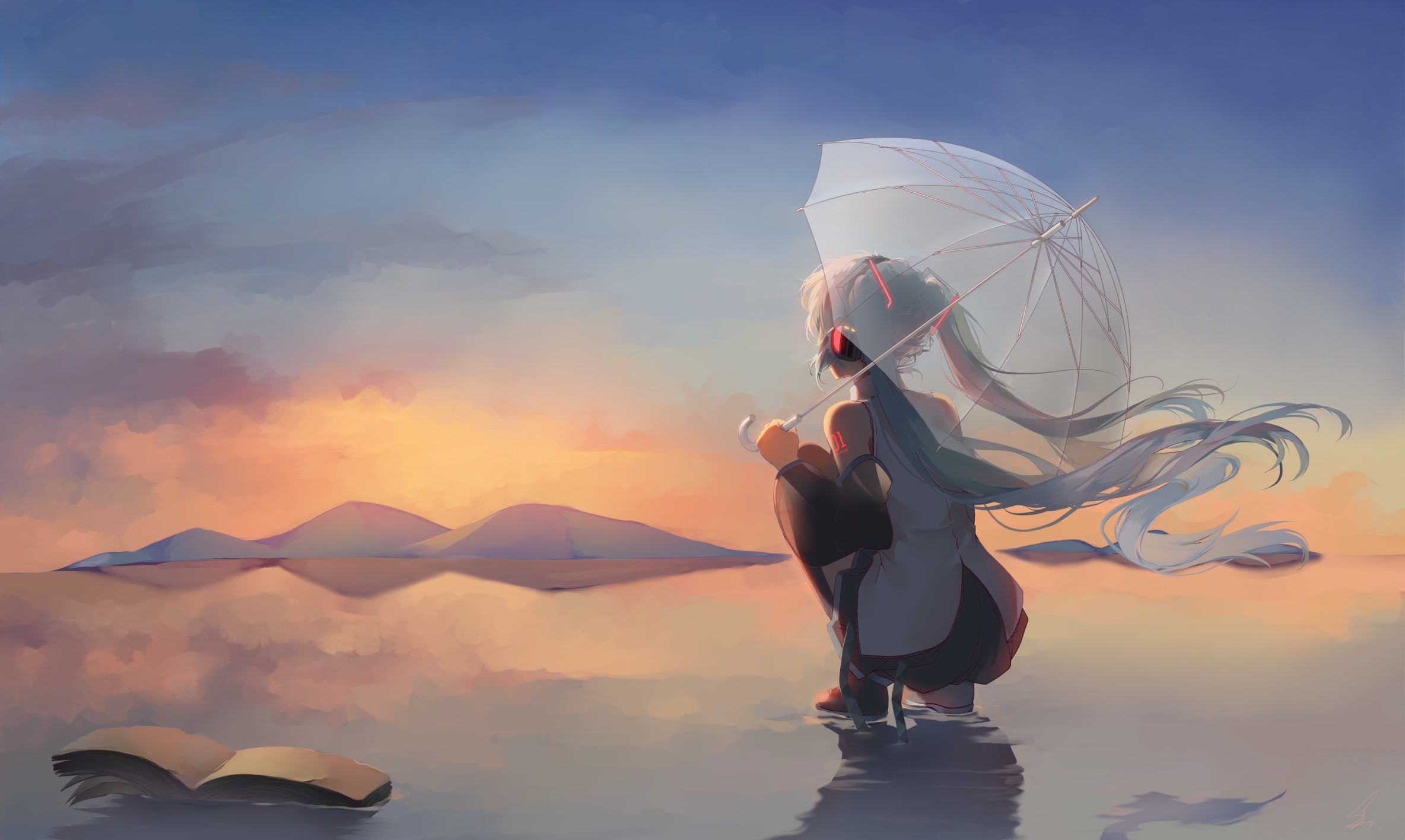 hatsune miku, vocaloid, anime, anime girl, hd, artist, artwork, digital art, HD Wallpaper