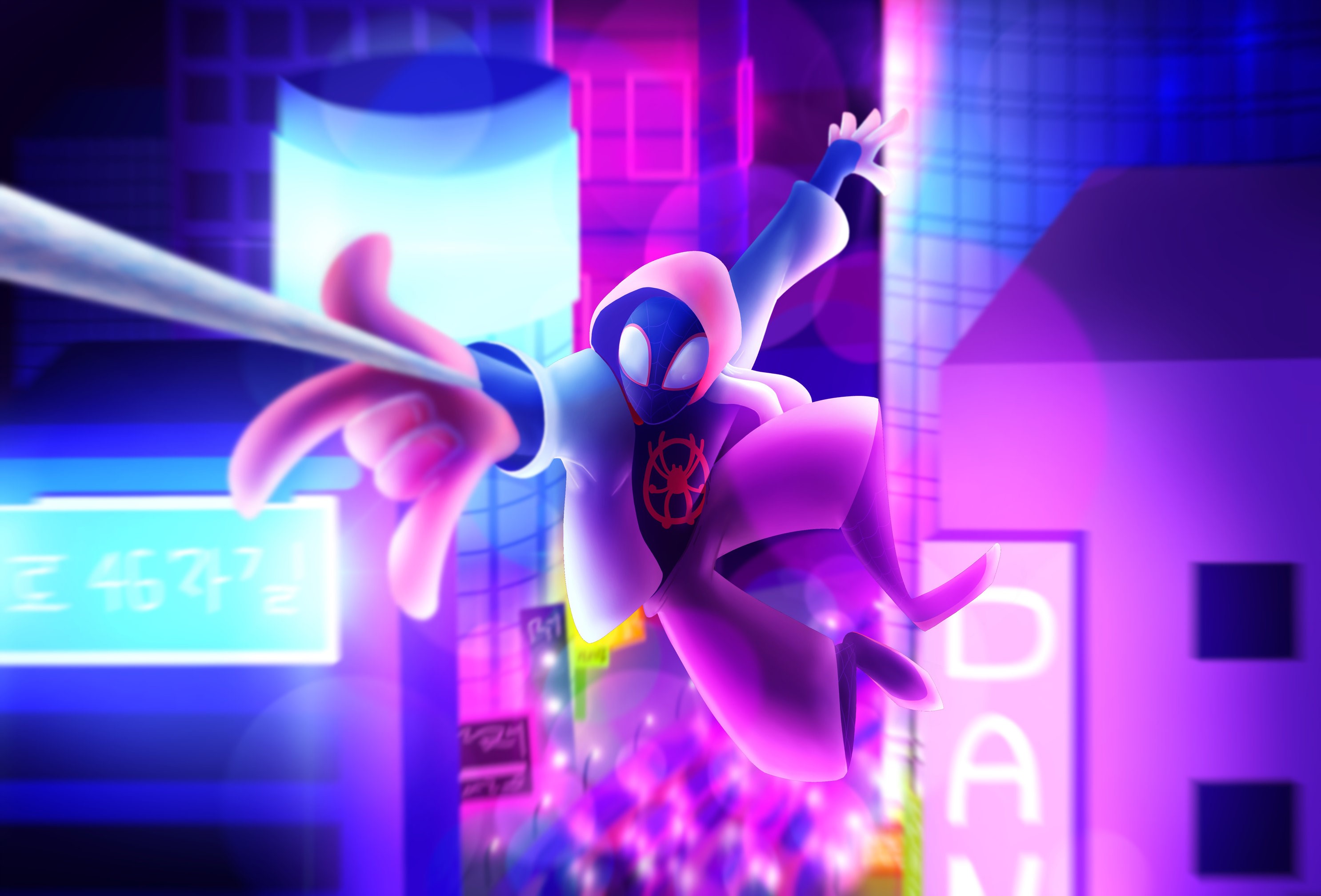 spiderman into the spider verse, hd, superheroes, artwork, artist, digital art, deviantart, spiderman, HD Wallpaper