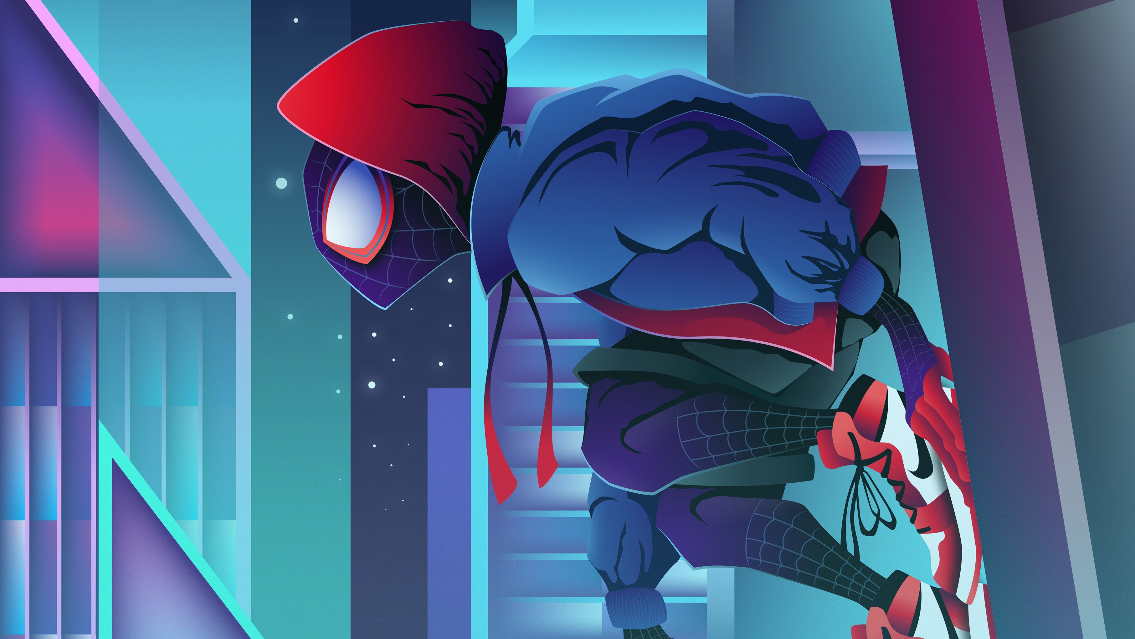 spiderman into the spider verse, spiderman, movies, hd, 4k, superheroes, artwork, artist, digital art, behance, HD Wallpaper