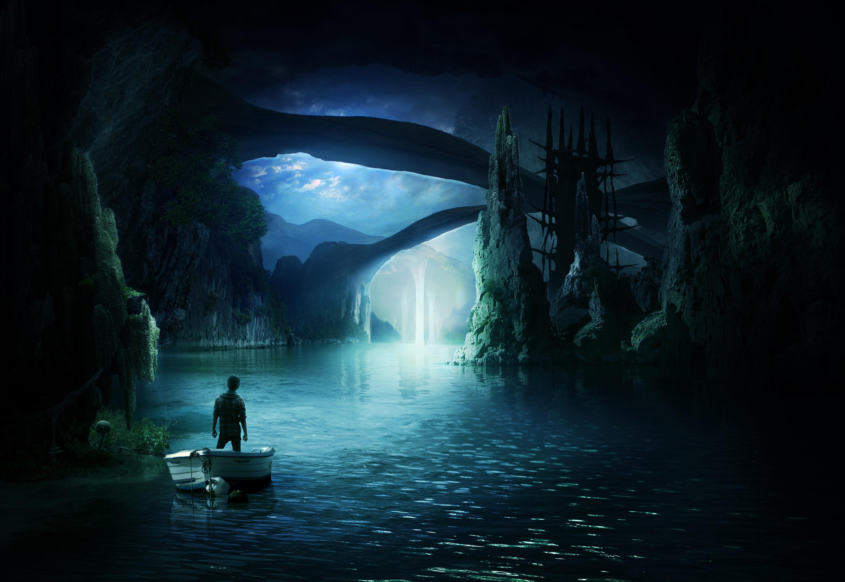 boat, artist, artwork, digital art, hd, deviantart, HD Wallpaper