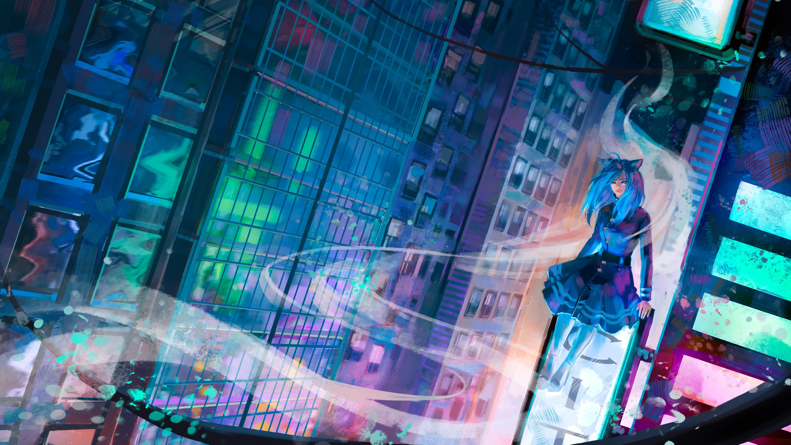 anime girl, anime, artist, artwork, digital art, hd, 4k, deviantart, HD Wallpaper
