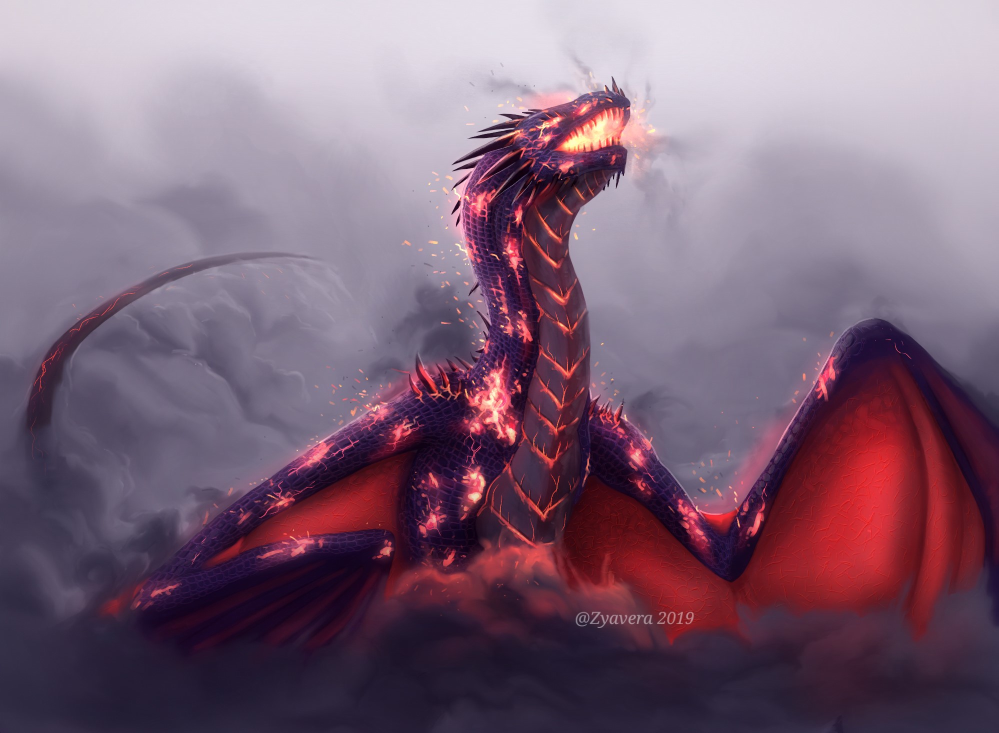 dragon, artist, artwork, digital art, hd, deviantart, HD Wallpaper