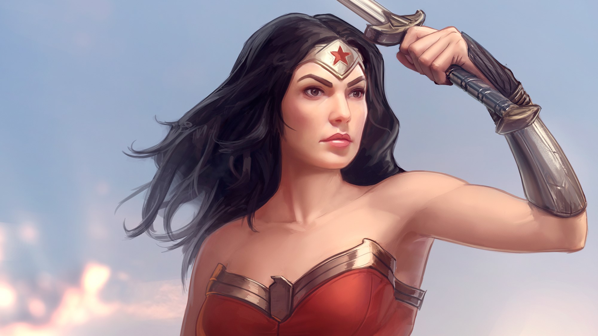 wonder woman, hd, superheroes, artist, artwork, digital art, HD Wallpaper