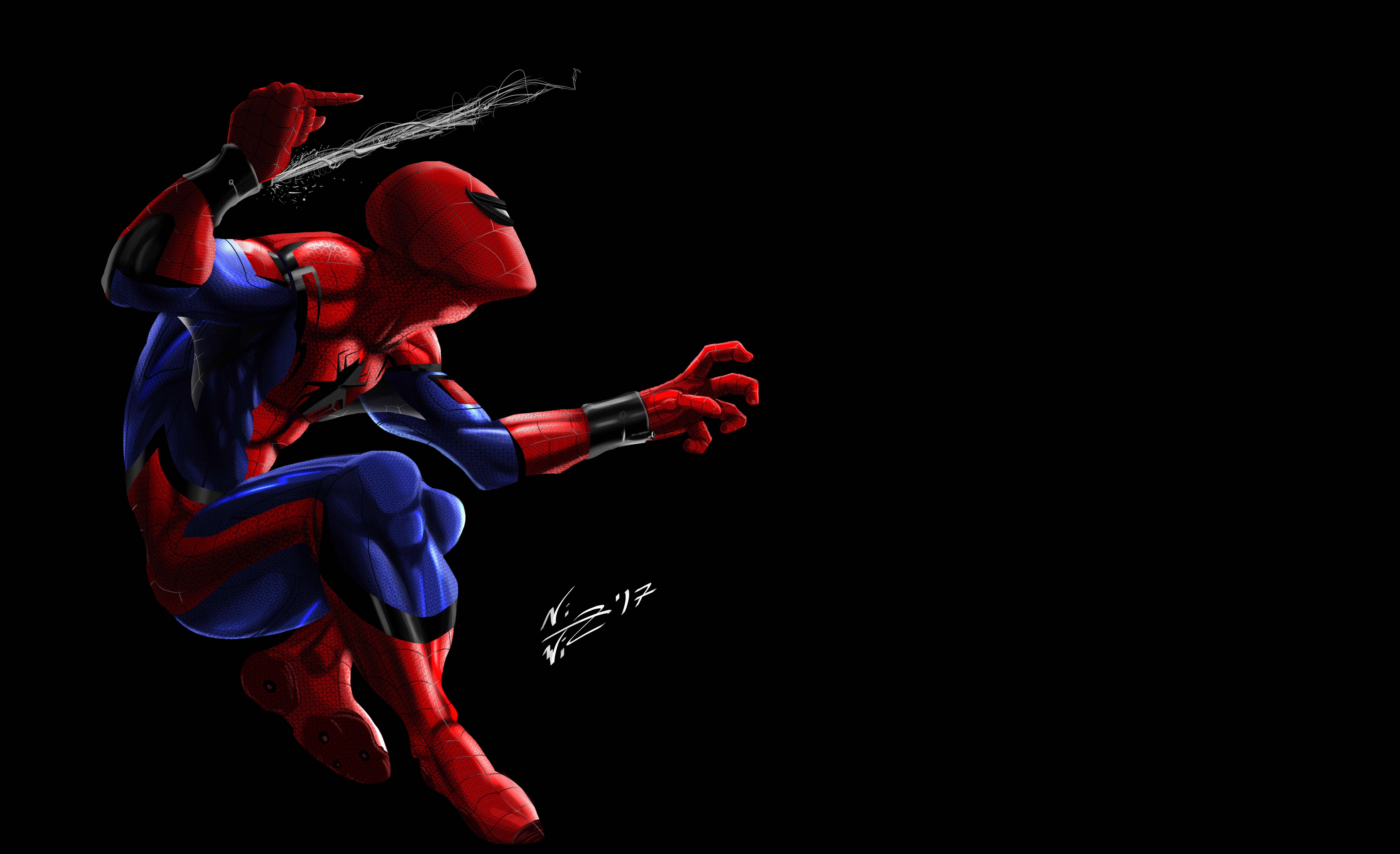 spiderman, hd, 4k, 5k, 8k, artist, artwork, digital art, HD Wallpaper