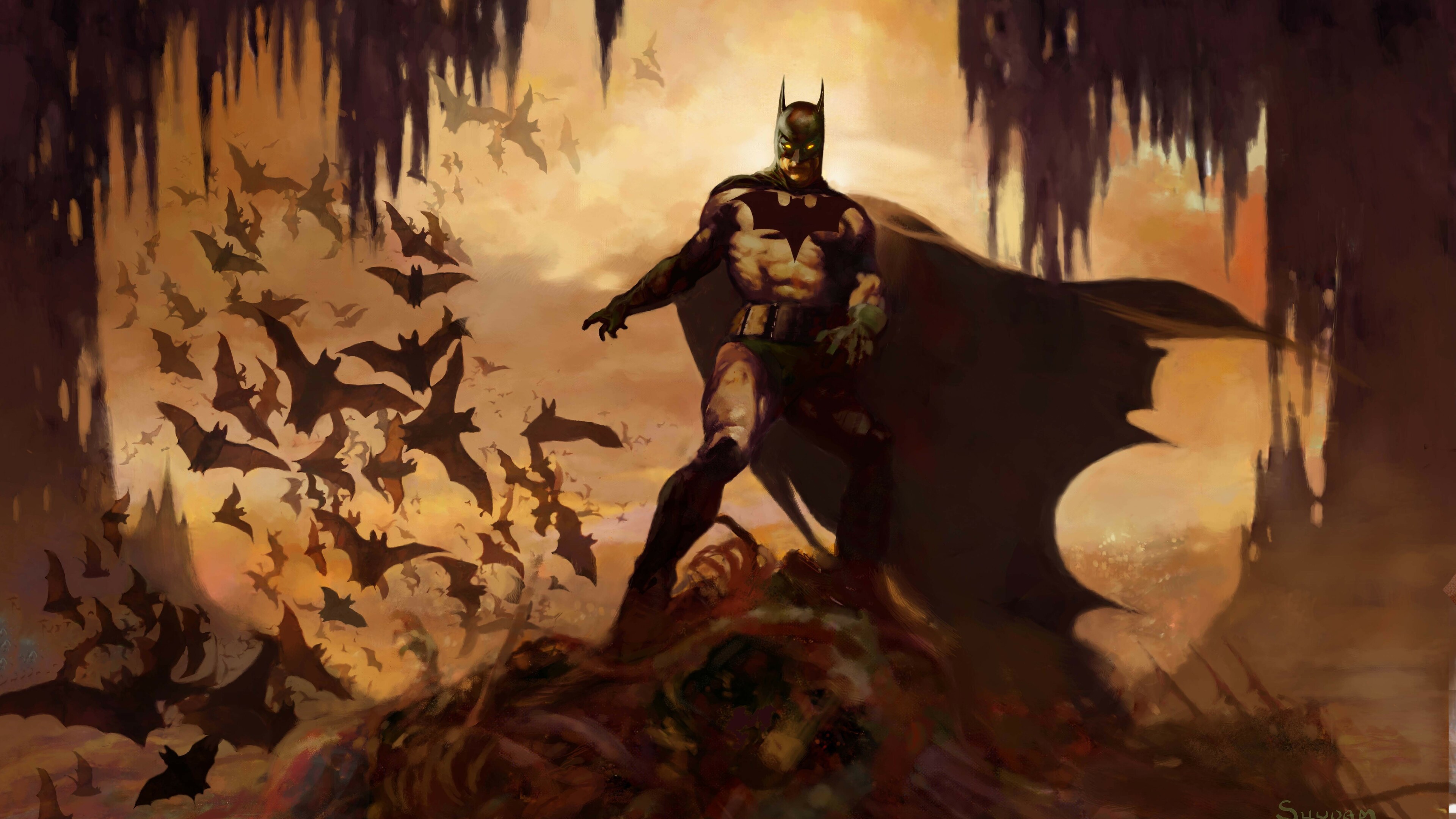 batman, hd, 4k, superheroes, digital art, artwork, HD Wallpaper