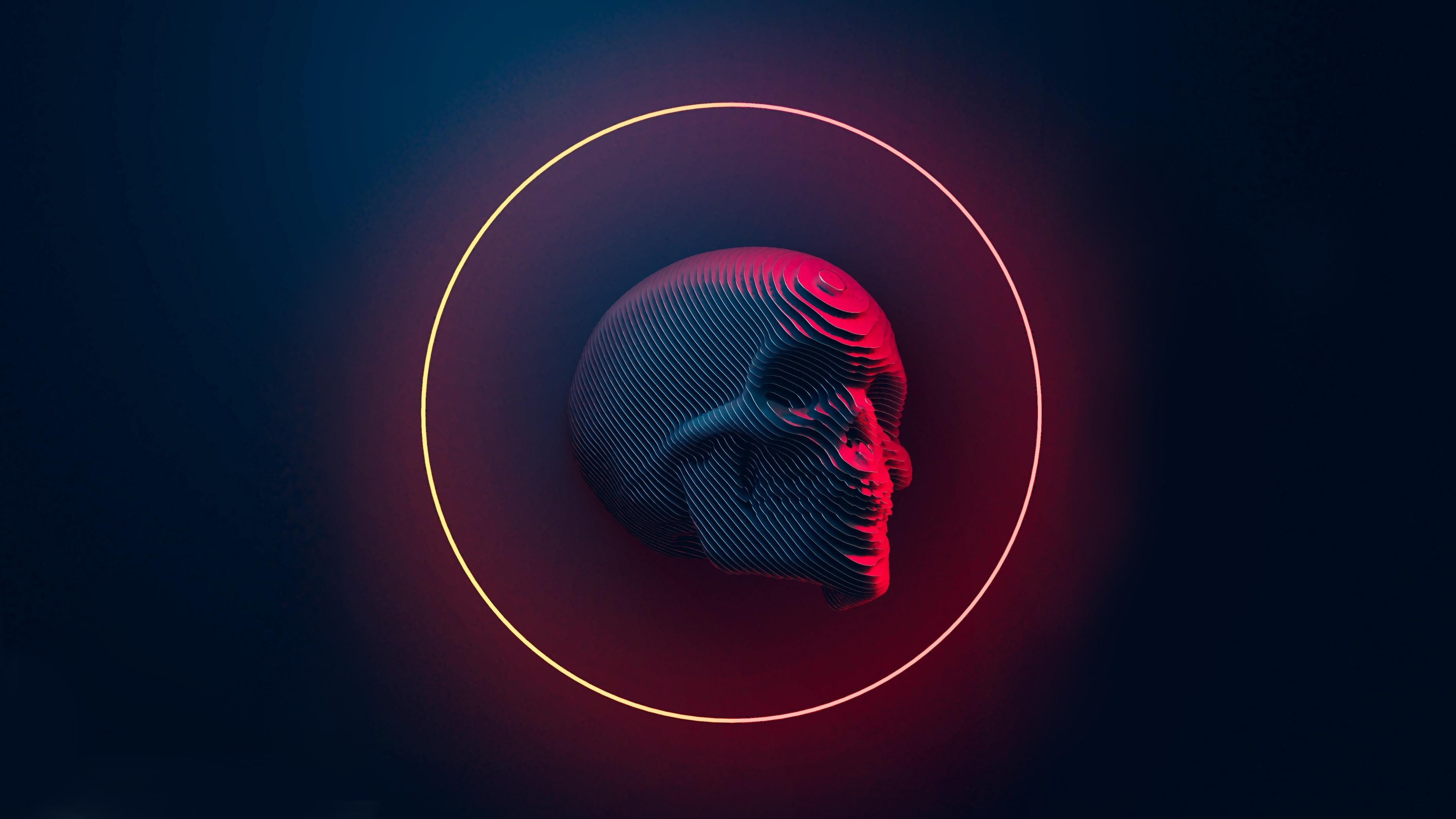 skull, artist, artwork, digital art, hd, 4k, HD Wallpaper