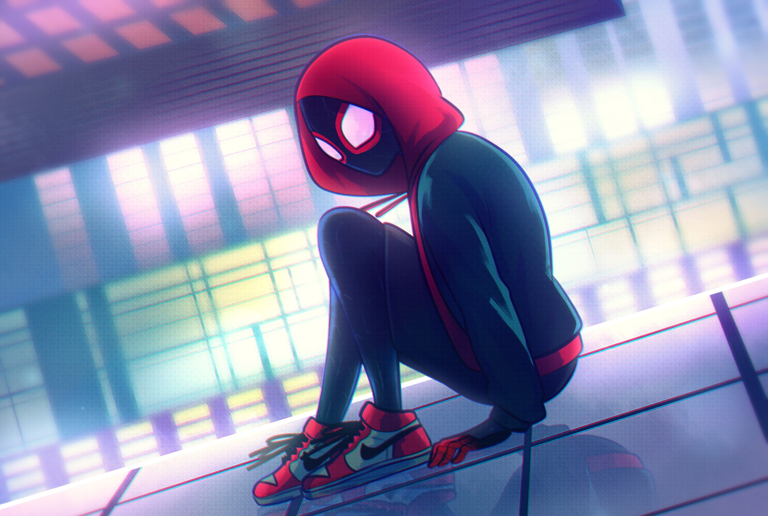spiderman into the spider verse, spiderman, movies, hd, superheroes, artwork, artist, digital art, deviantart, HD Wallpaper