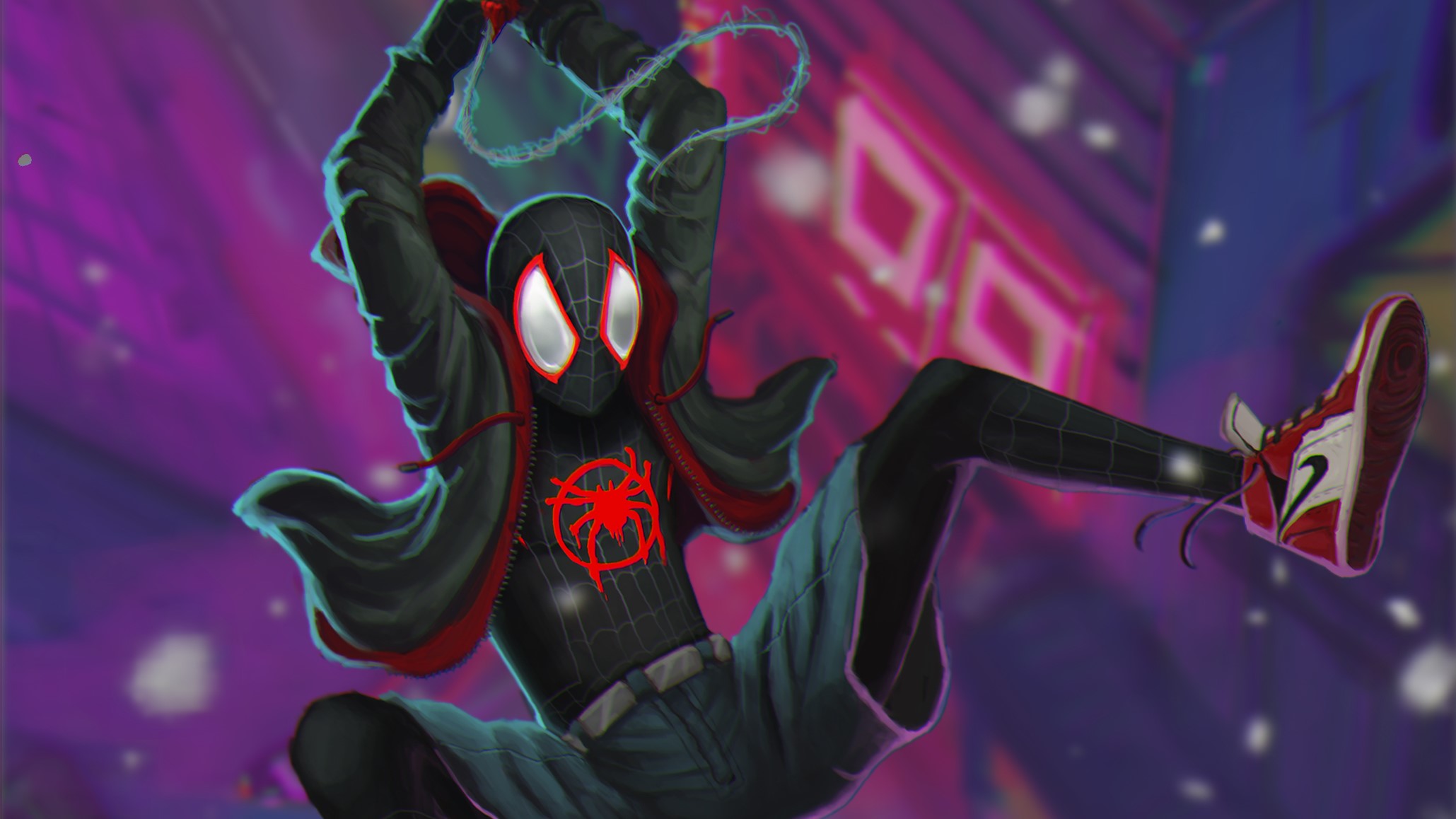 spiderman into the spider verse, spiderman, hd, superheroes, artwork, artist, digital art, deviantart, HD Wallpaper