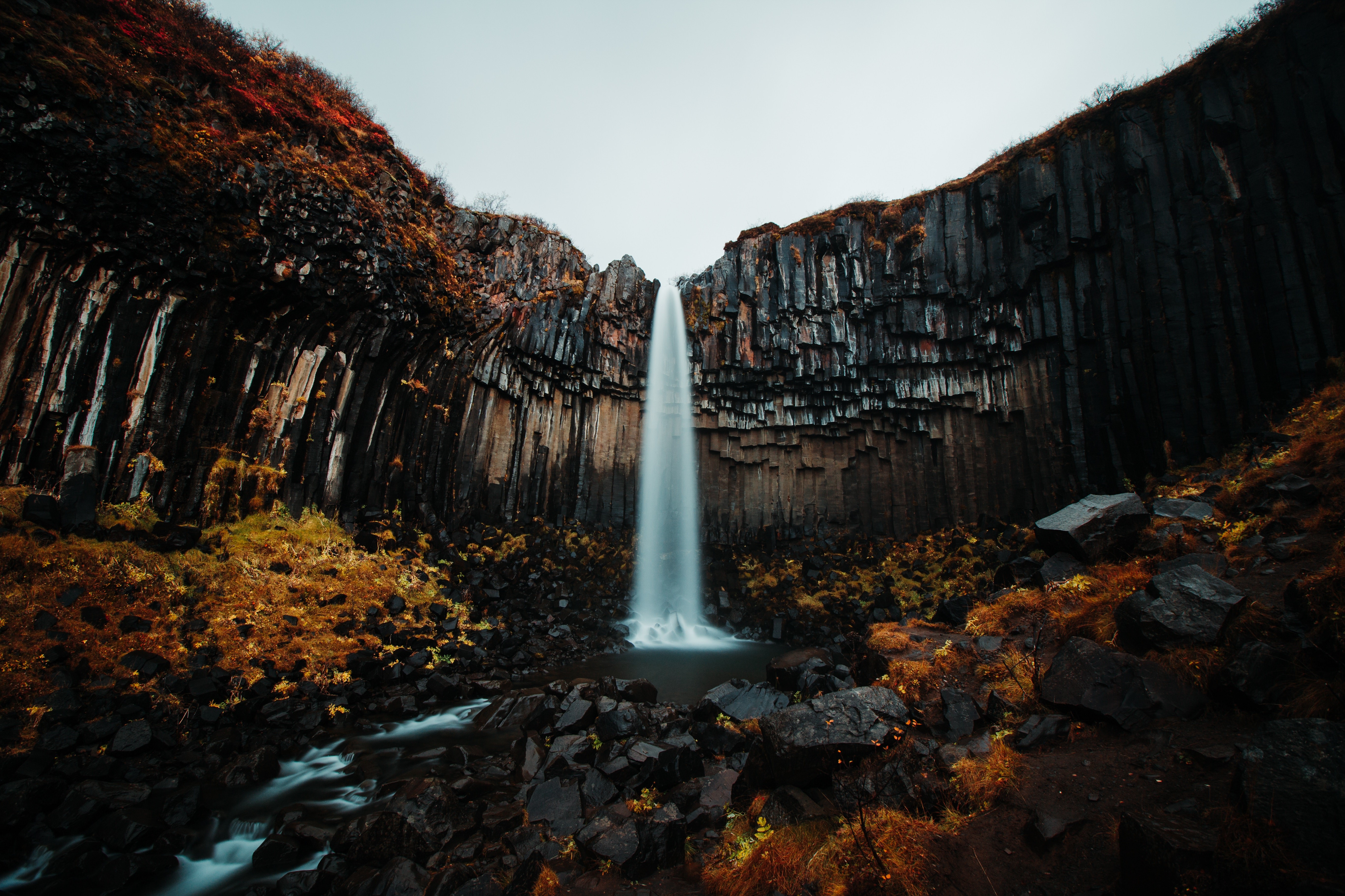 waterfall, forest, nature, hd, 4k, 5k, HD Wallpaper
