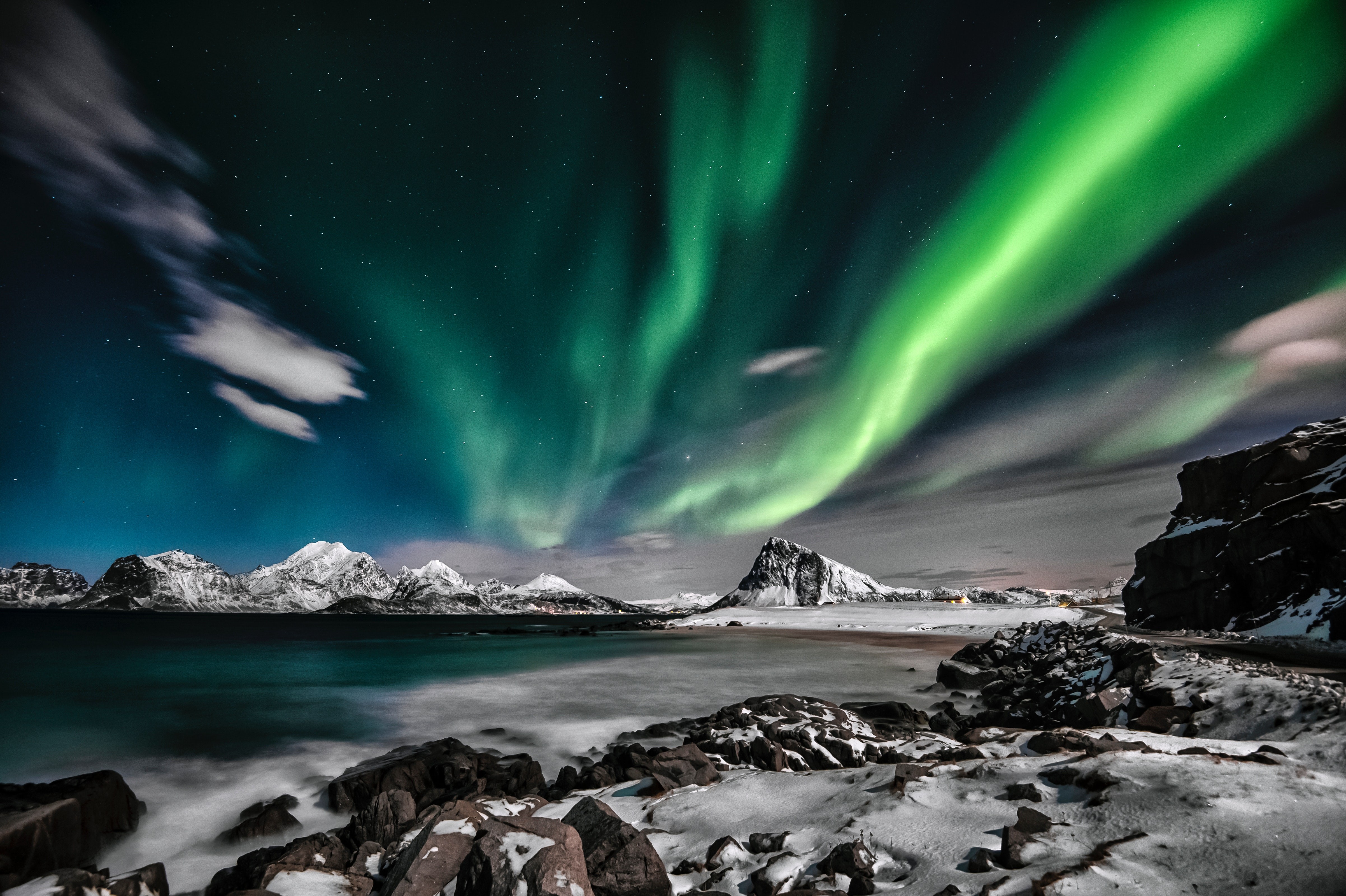 northern lights, aurora, time lapse, nature, hd, 4k, 5k, HD Wallpaper