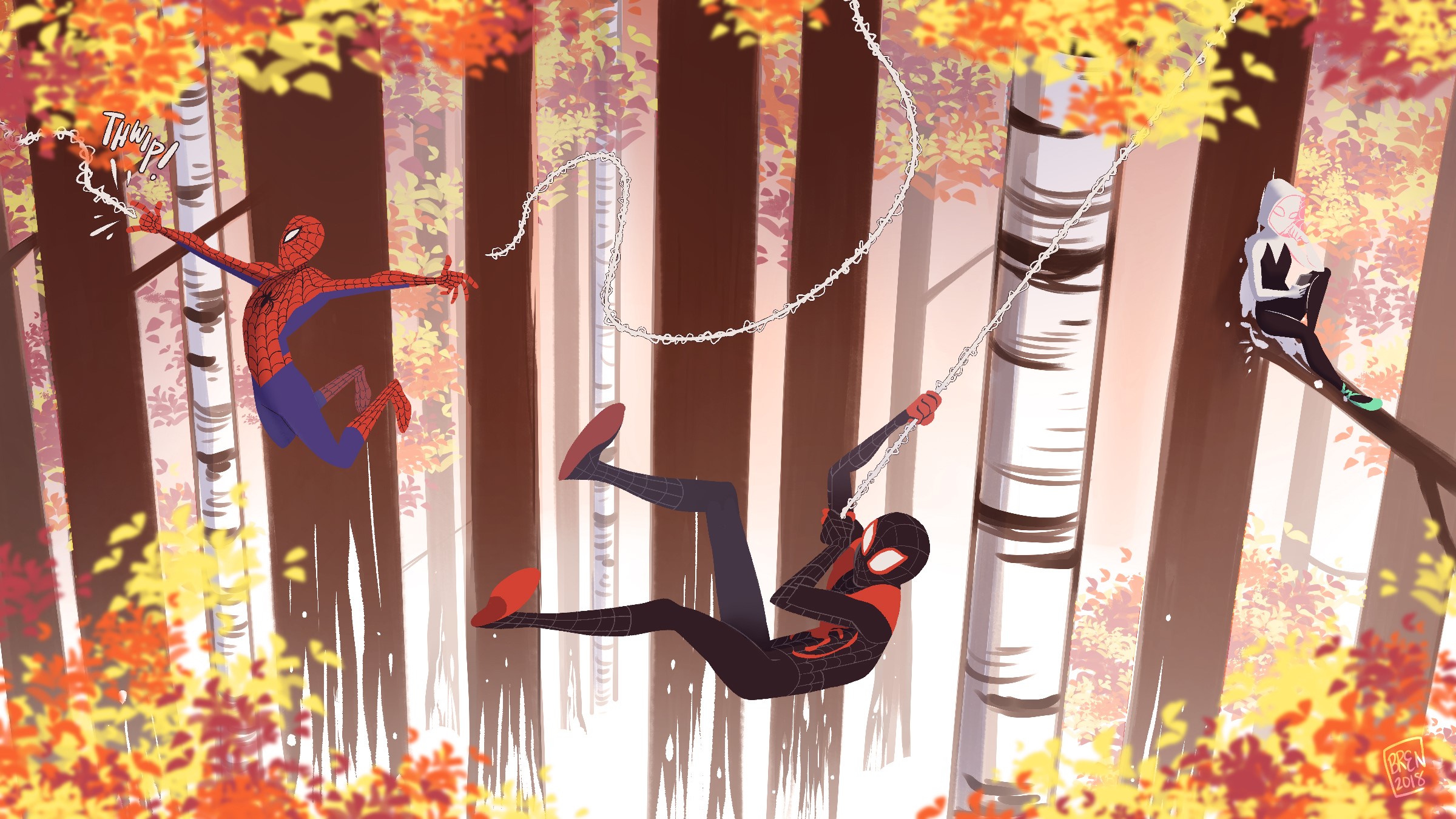 spiderman into the spider verse, spiderman, movies, hd, superheroes, artwork, artist, digital art, deviantart, HD Wallpaper